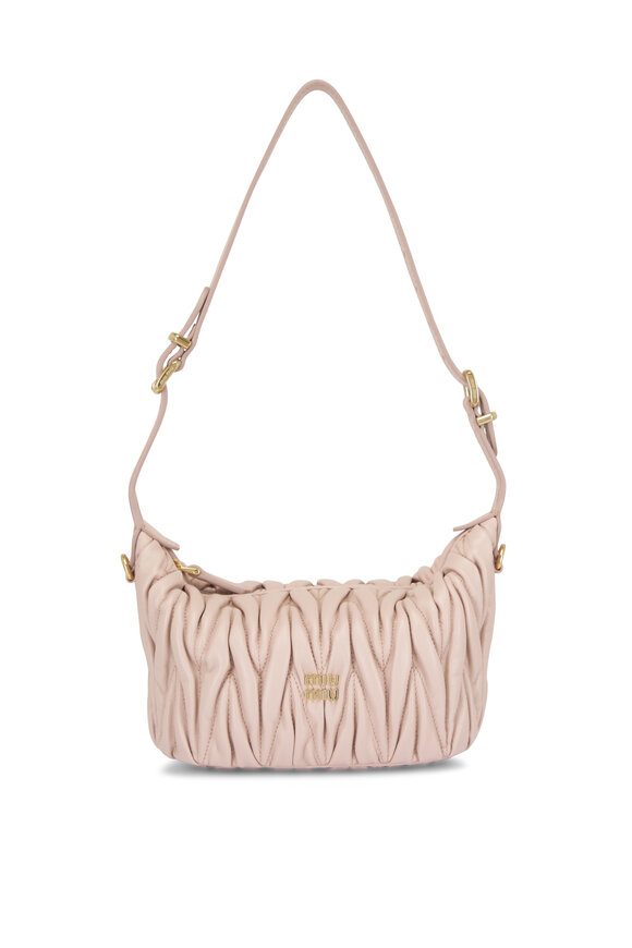 Miu Miu Wander Cipria Matelassé Leather Pouch