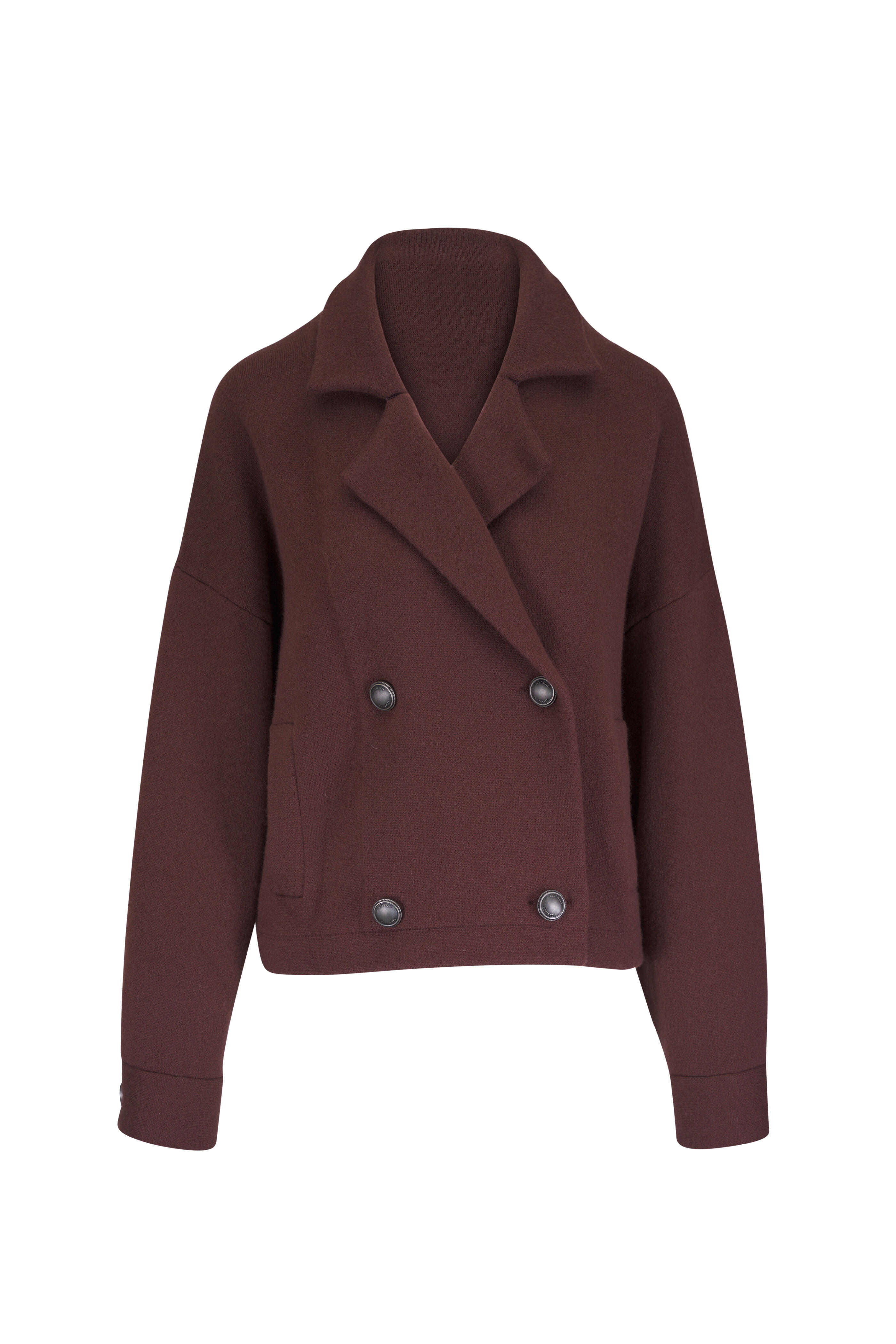 Brunello Cucinelli - Chocolate Double-Breasted Cardigan - view 1