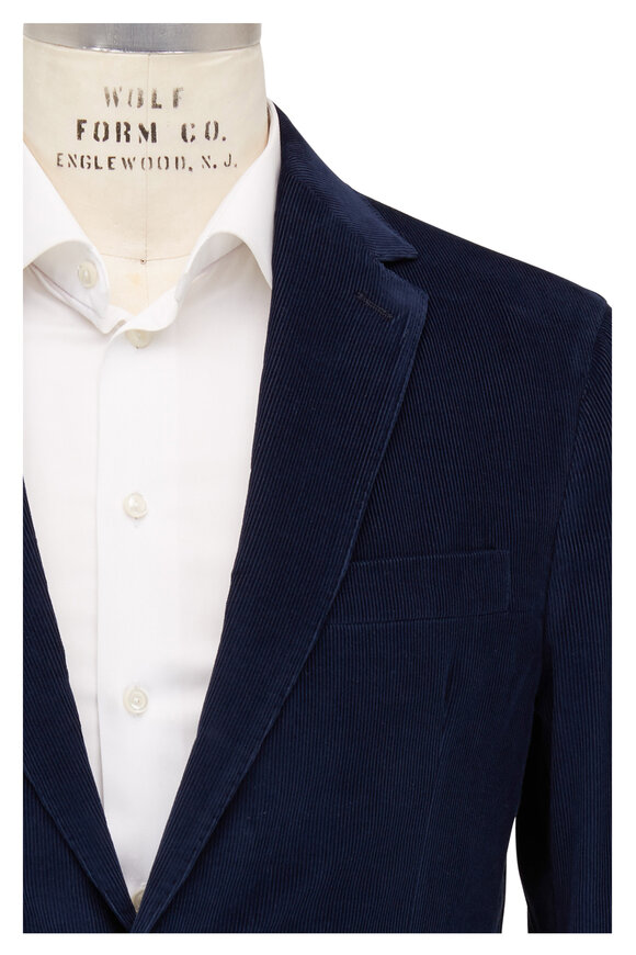 Maurizio Baldassari - Navy Stretch Corduroy Sportcoat
