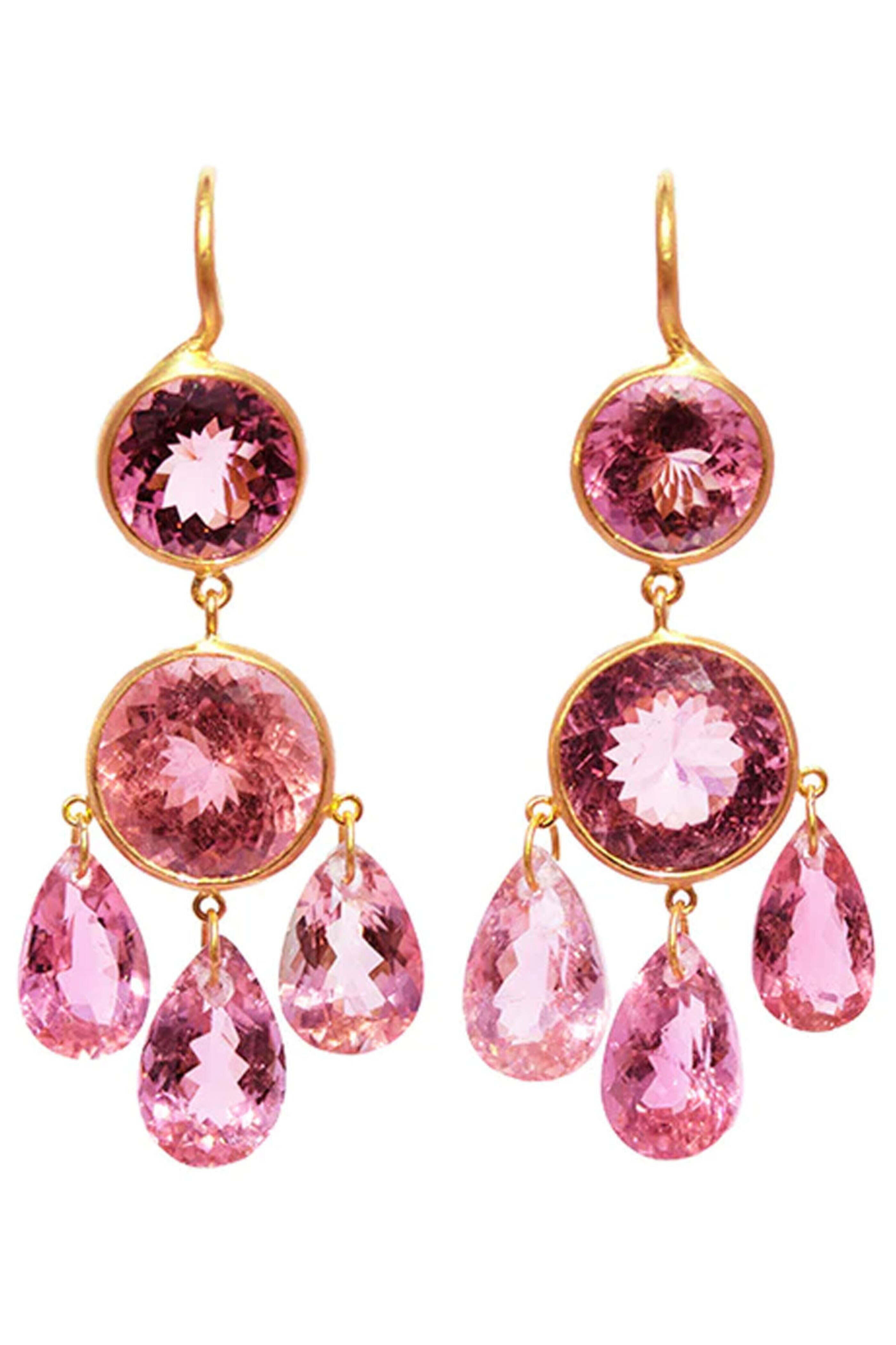 Marie-Hélène De Taillac - Pink Tourmaline Gabrielle DâEstrees Earrings