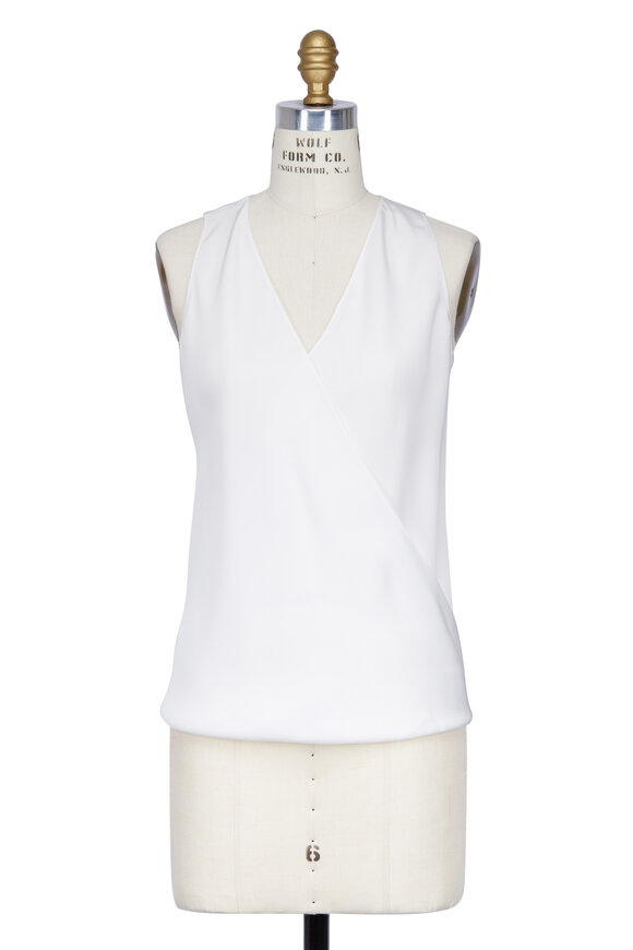 Peter Cohen Swathe White Silk Blouse - view 1