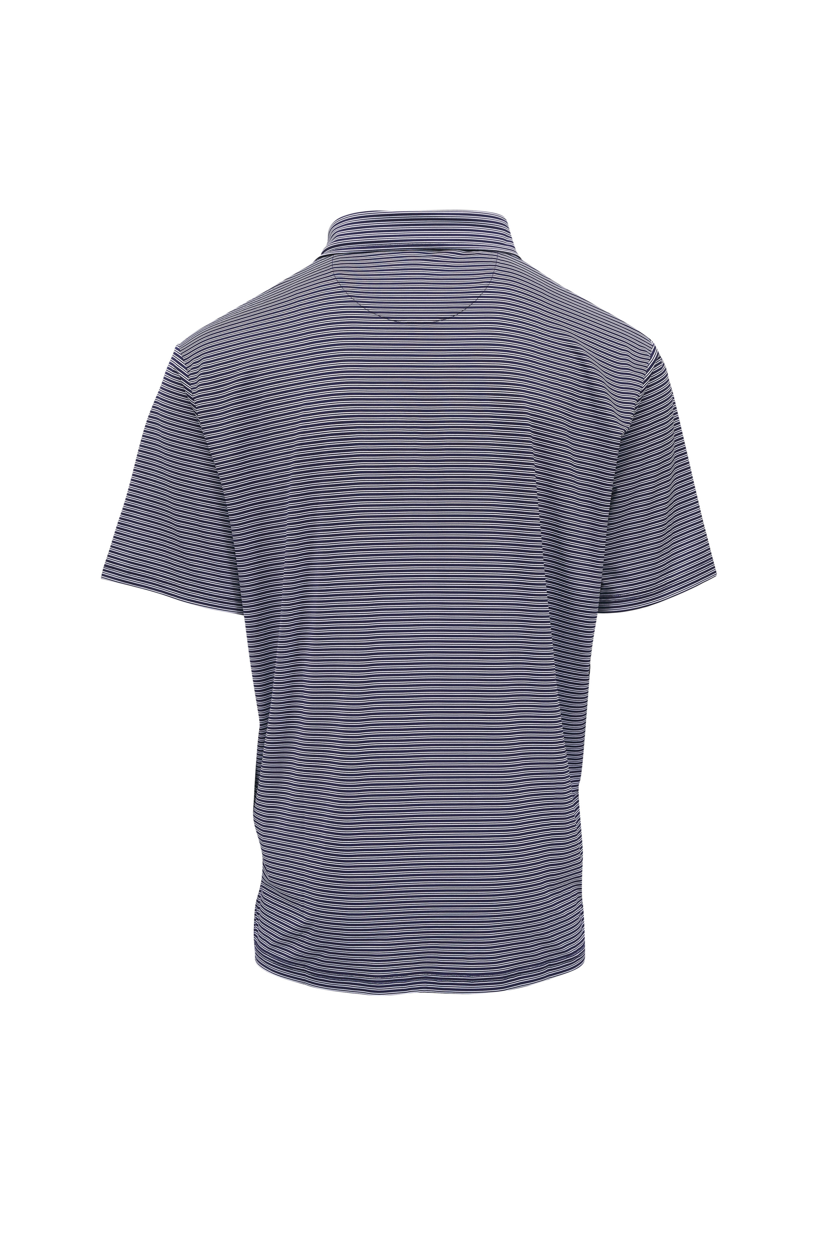 RLX Ralph Lauren - Airflow Navy & White Stripe Jersey Polo