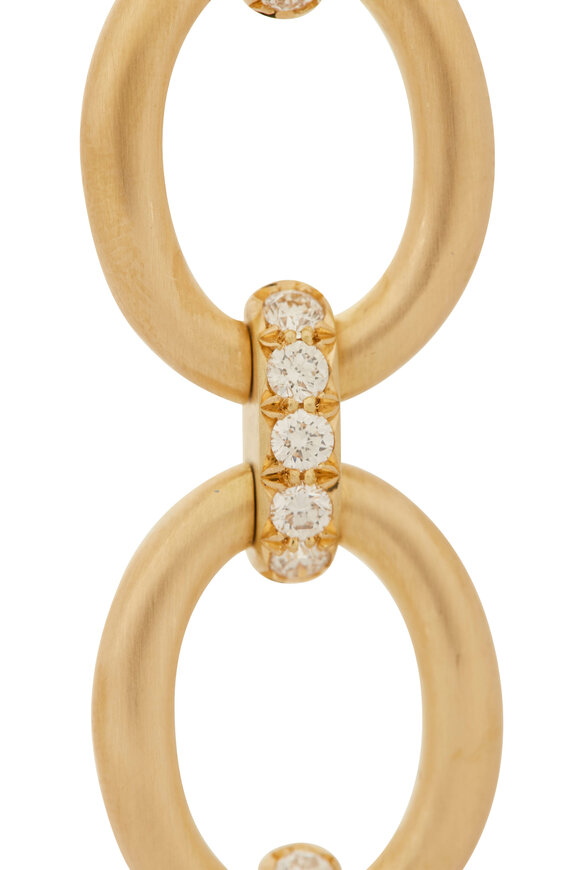 Caroline Ellen - Yellow Gold Diamond Link Bracelet