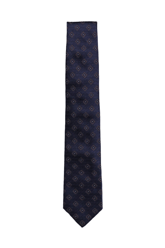 【関税＆送料込み】Brunello Cucinelli Tie Accessories Brunello Cucinelli - Bordeaux and Grey Paisley Silk Blend Tie