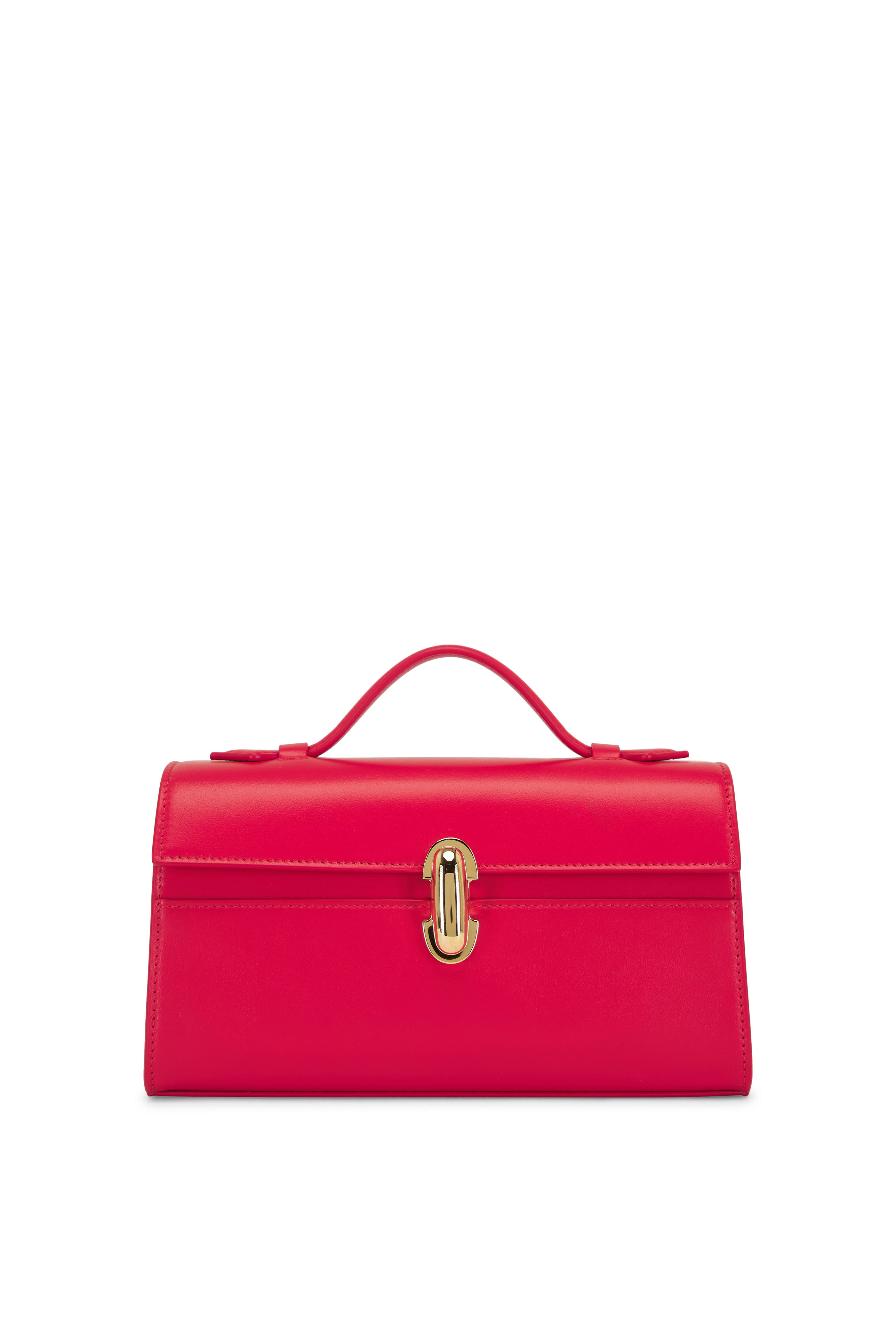 Savette - Symmetry Pouchette Leather Poppy Top Handle Bag