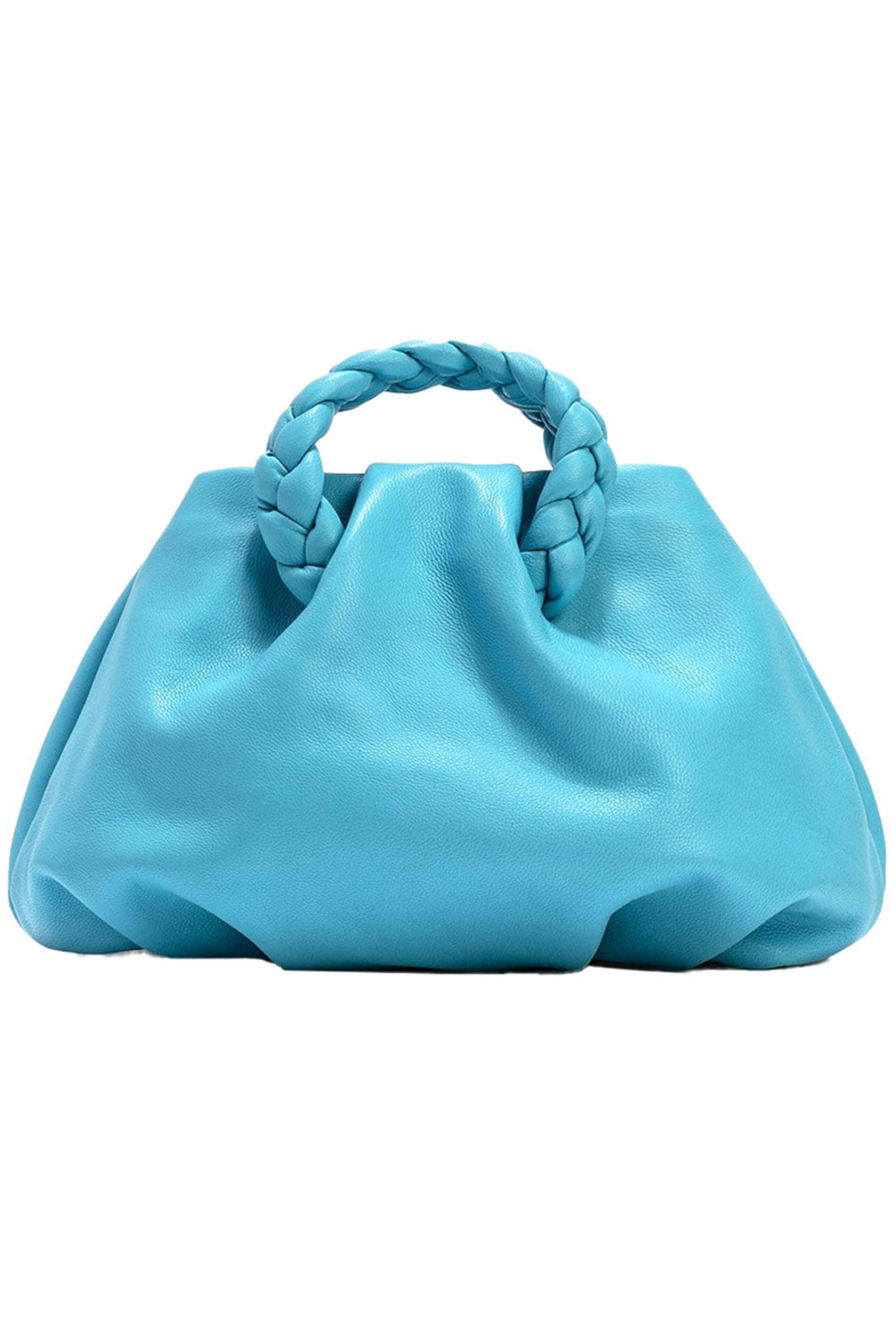 Hereu - Bombon Small Leather Crossbody in Turquoise