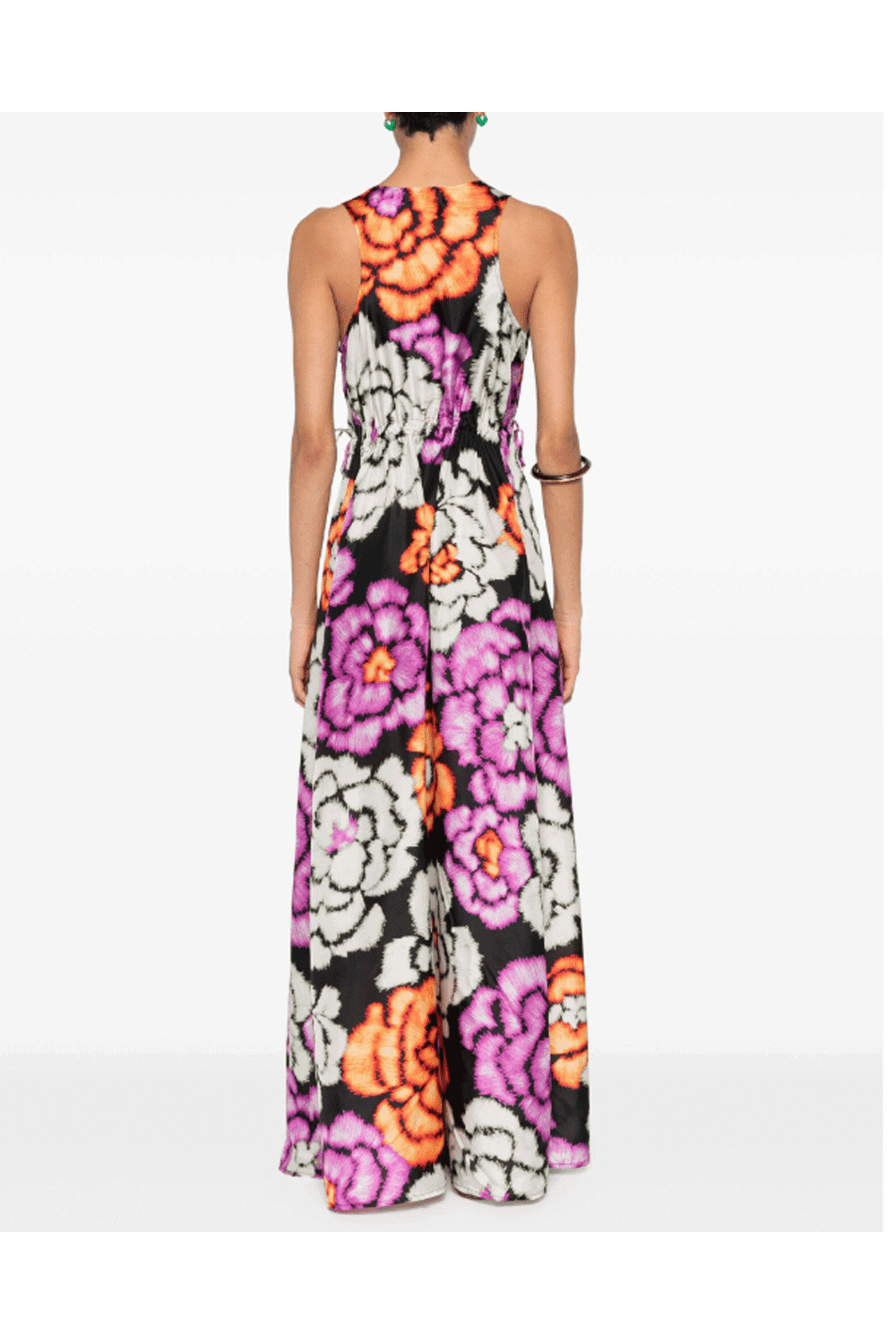 essentiel antwerp silk dress Multicolor silk ankle-length dress