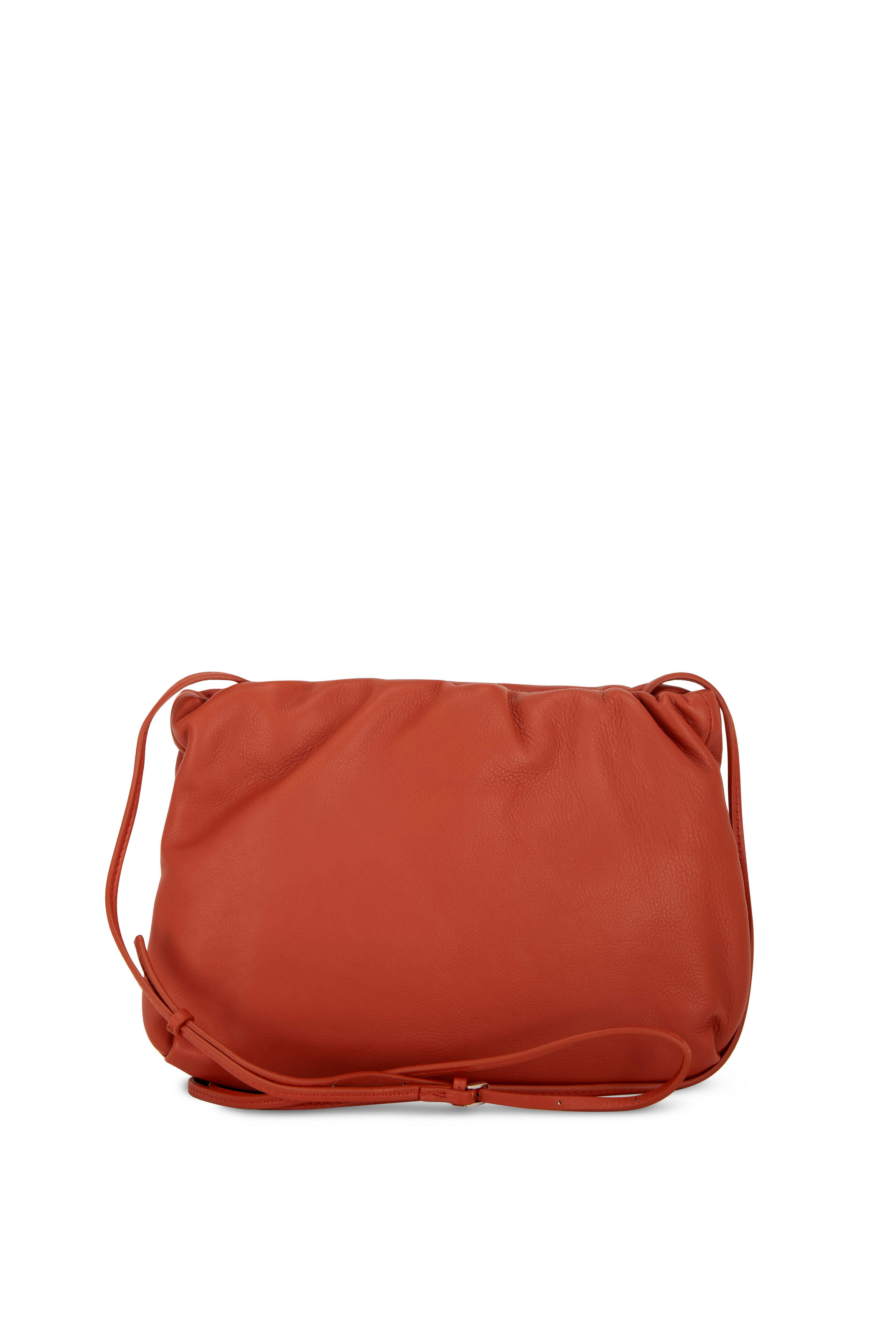 The Row - Bourse Brick Leather Small Clutch