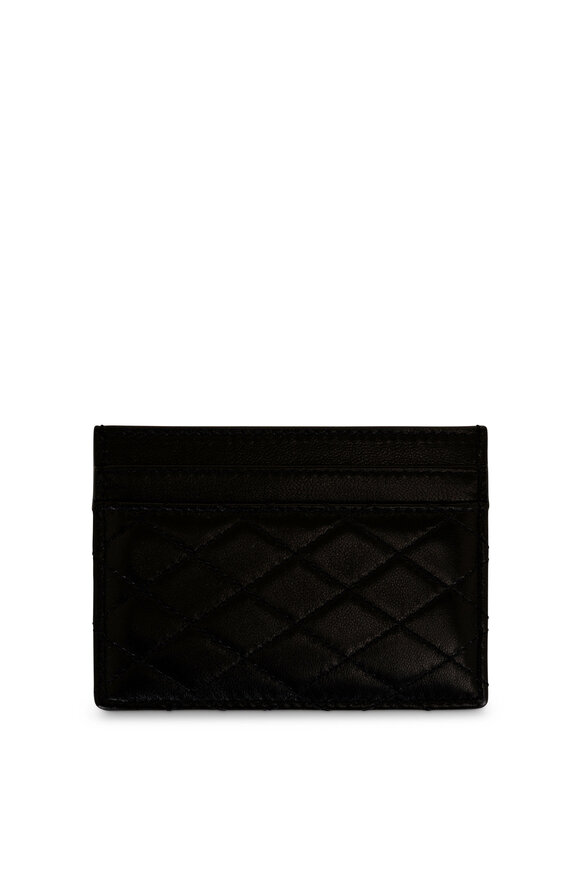 Saint Laurent - Gaby Black Quilted Leather Card Case