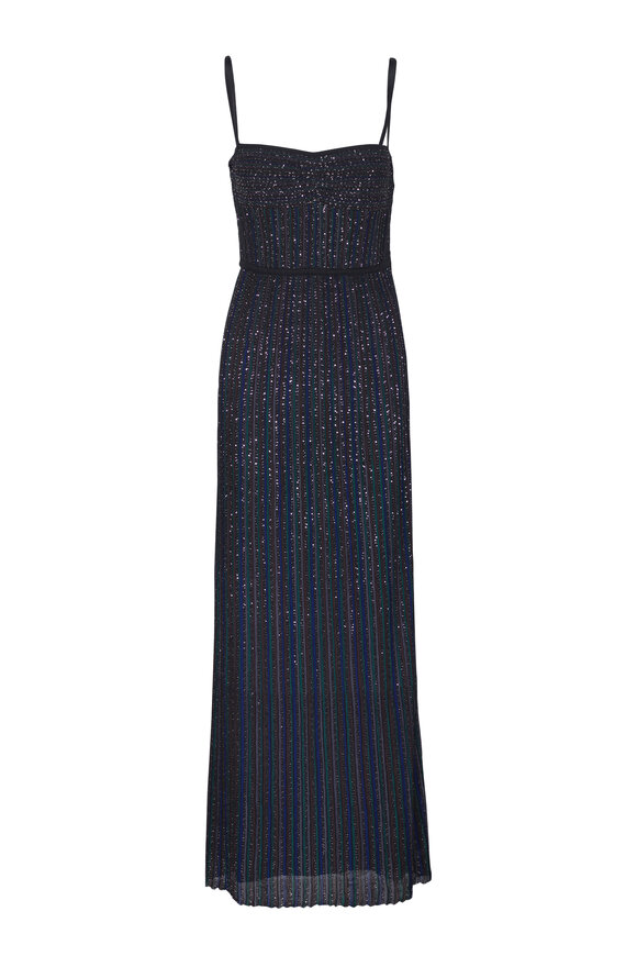 Missoni Green & Black Sequin Maxi Dress