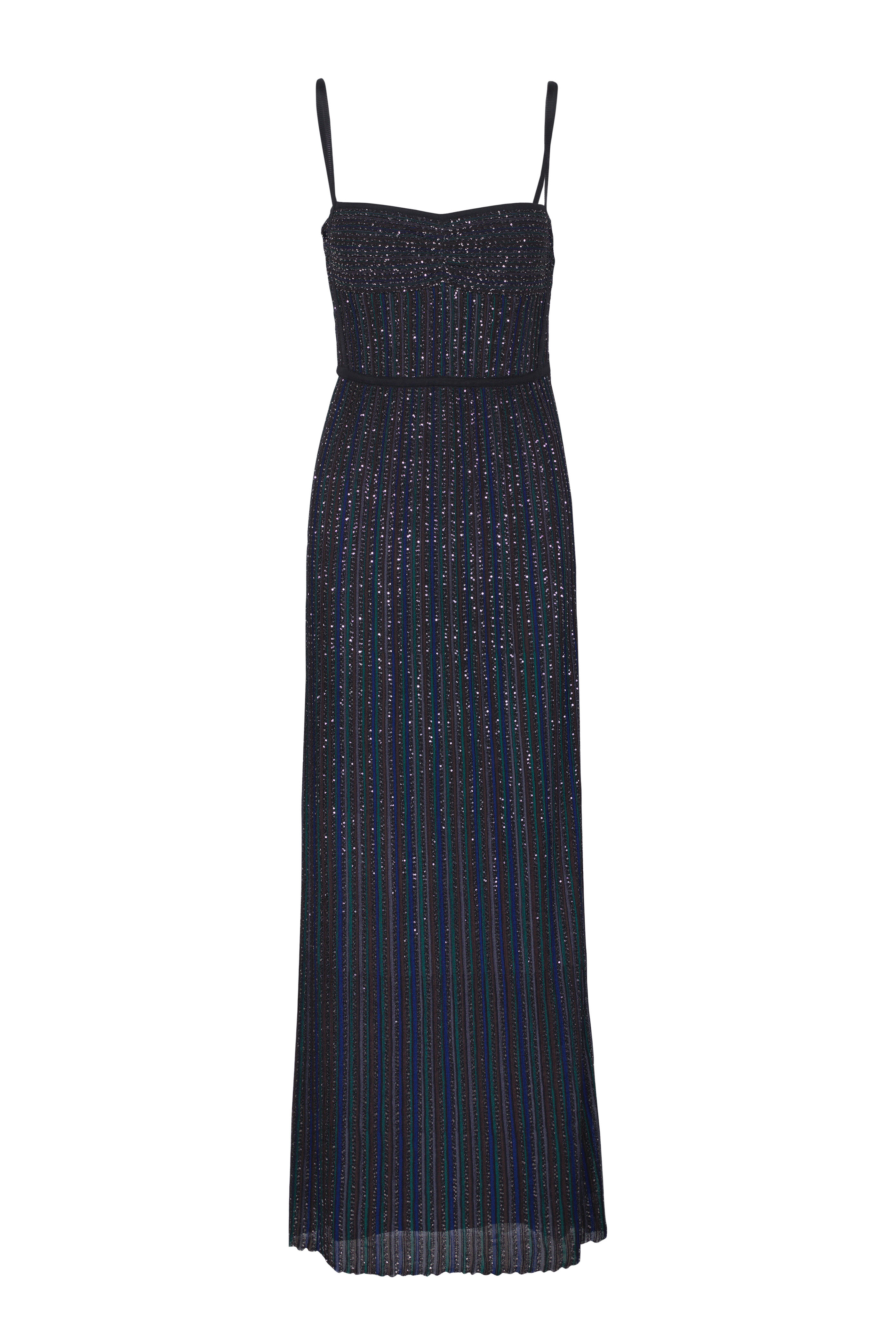 Missoni - Green & Black Sequin Maxi Dress