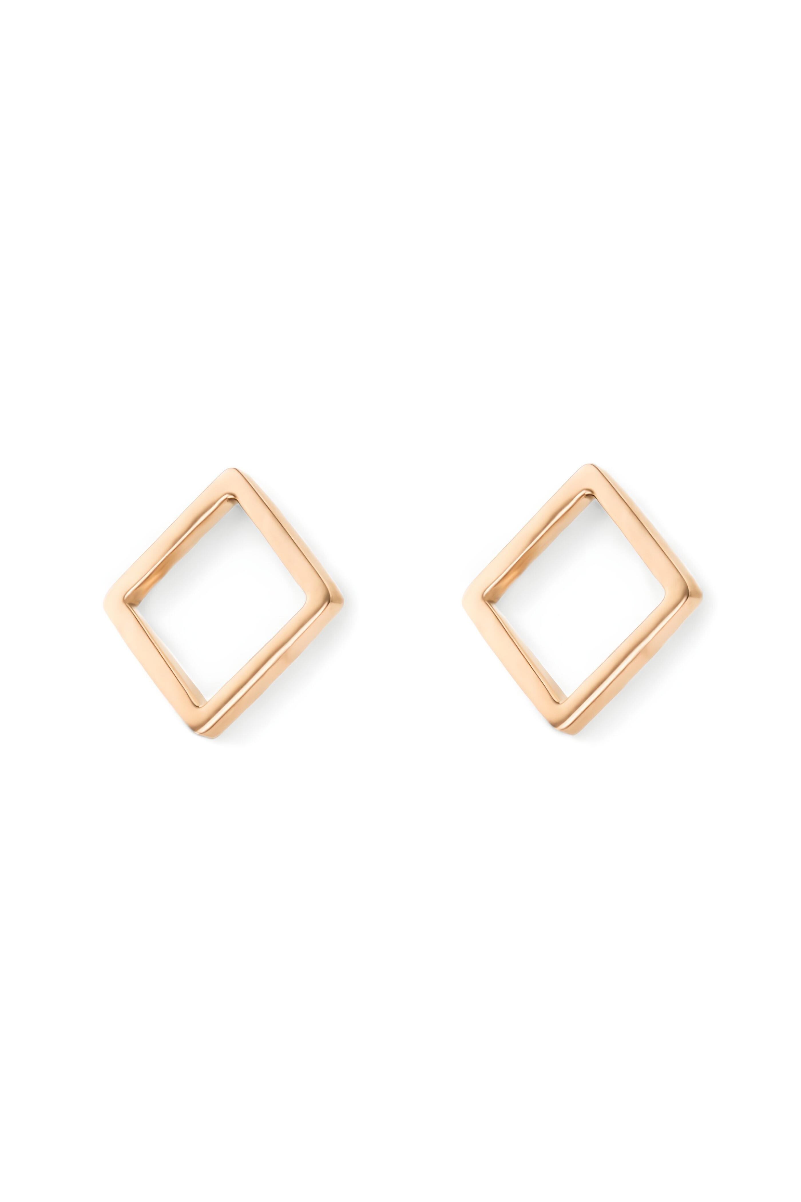Leslie Paige - 14k Yellow Gold Small Square Earrings