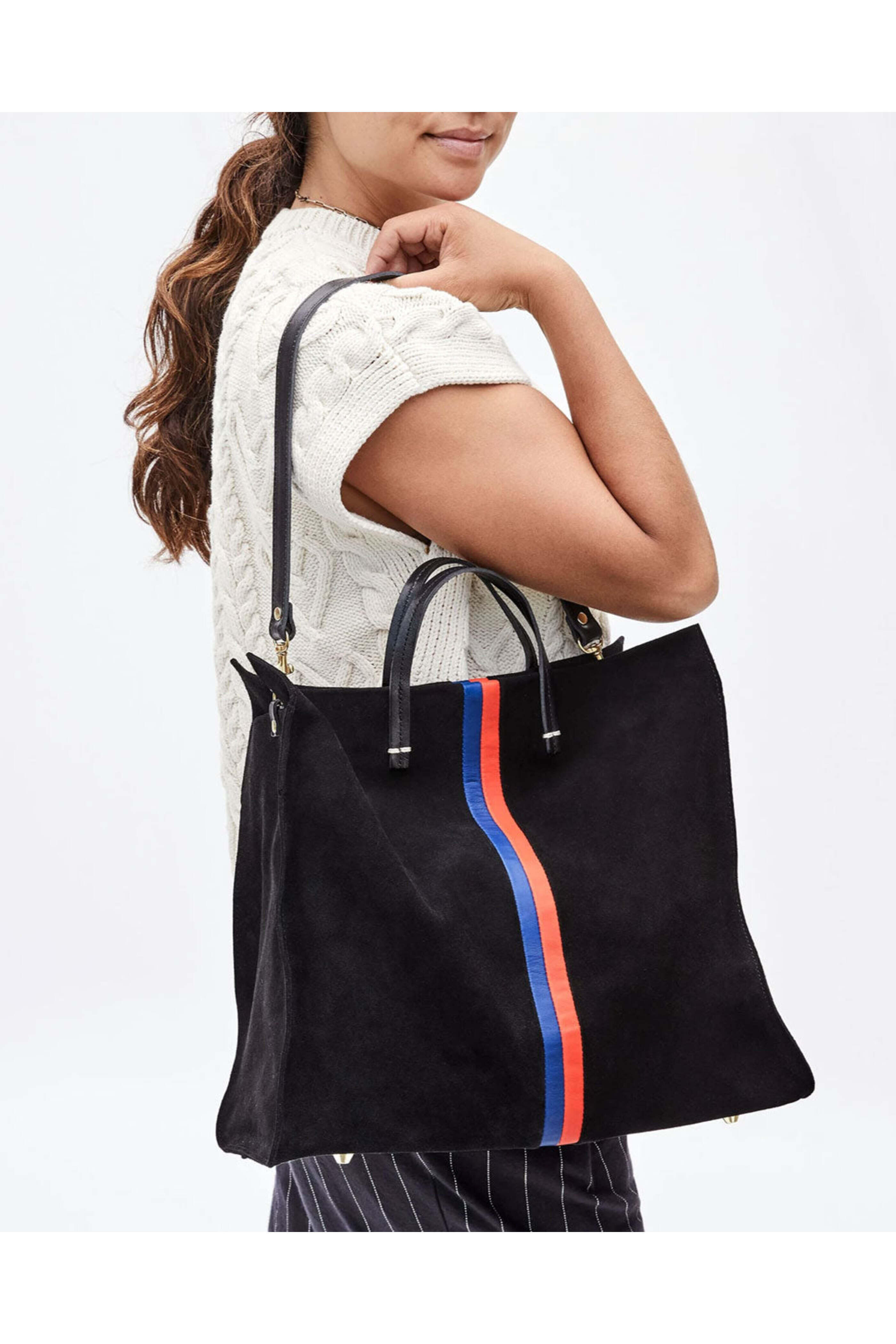 Clare V - Black Simple Suede Tote