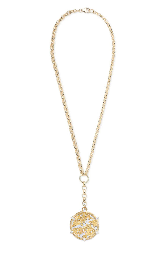 Foundrae 18k Mixed Gold Floral Resilience Necklace