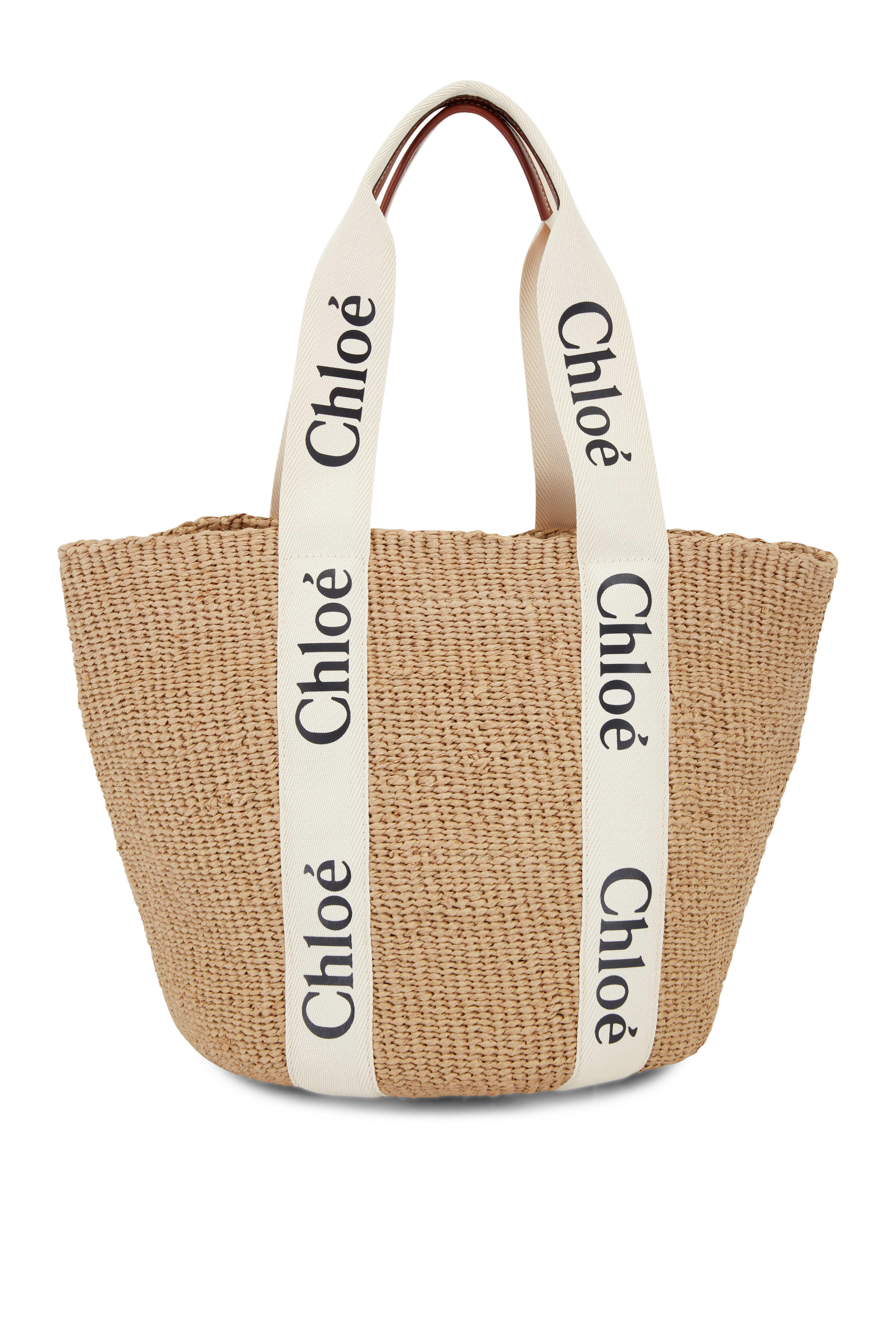 Chloé - White Woody Paper Logo Tote