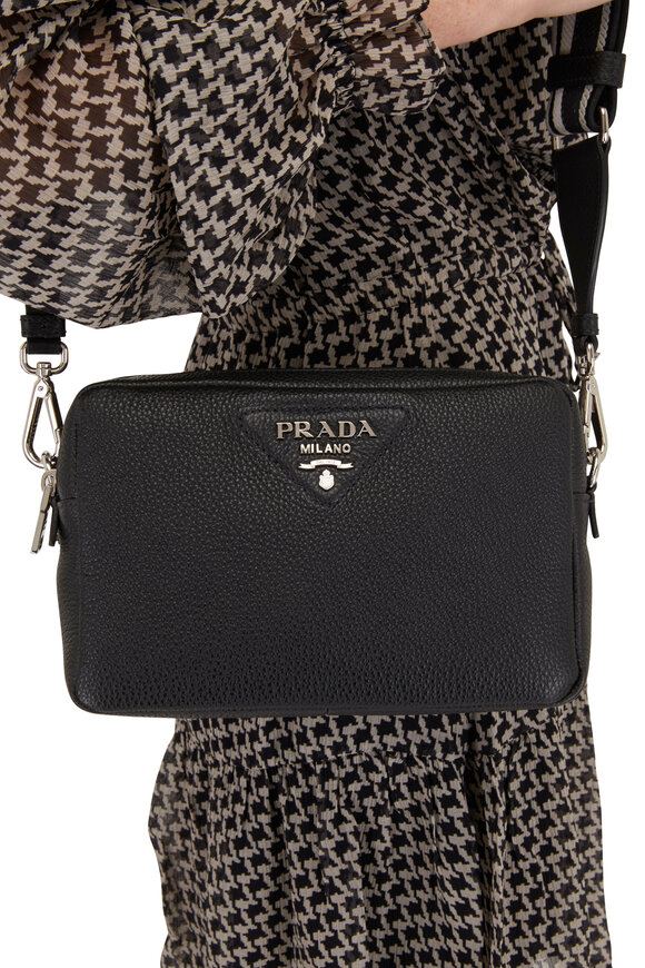 Prada - Vitello Daino Black Leather Camera Crossbody