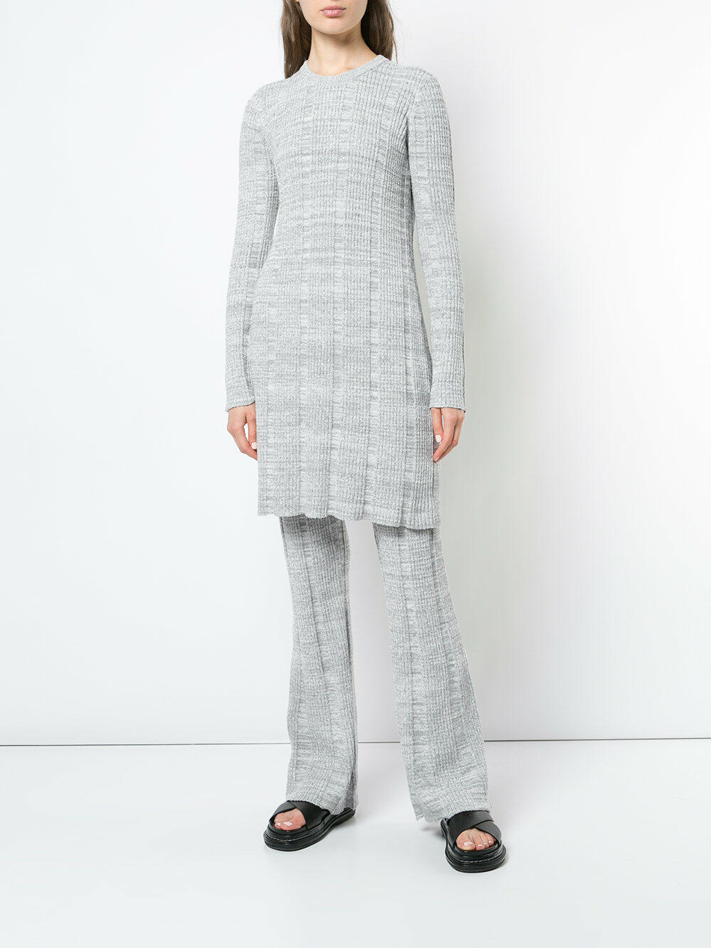Elizabeth & James - Kellen Flannel Gray Ribbed Knit Tunic