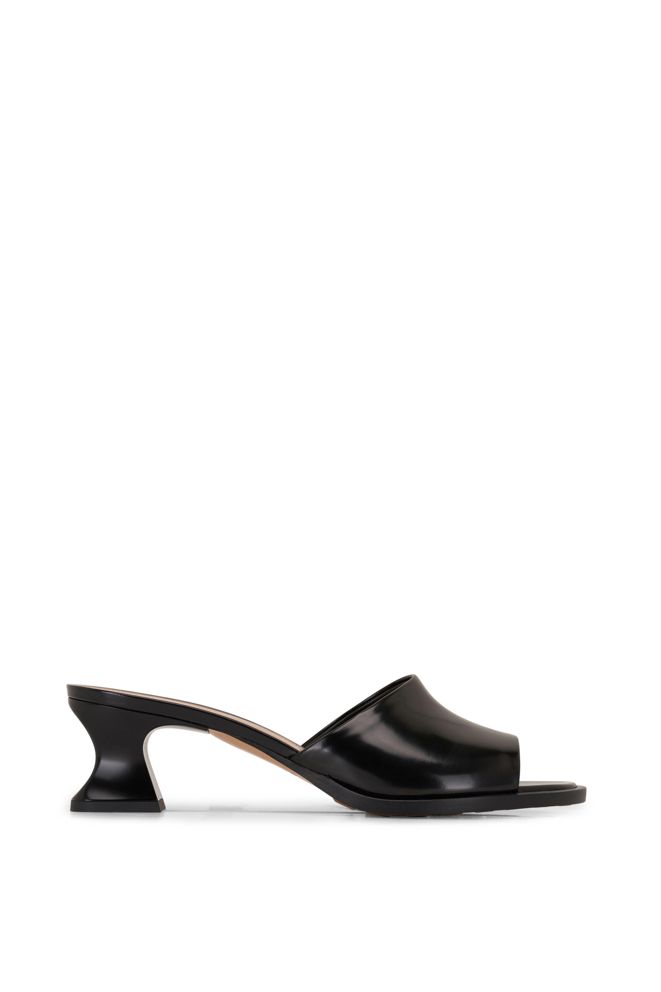 Bottega Veneta - Cha Cha Black Leather Slide, 55mm