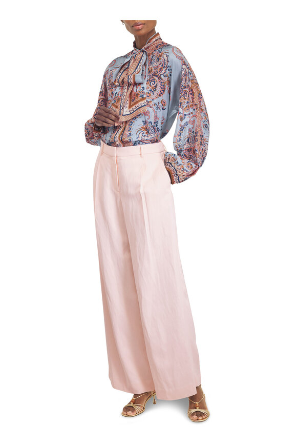 TWP Hudson St Pink Cotton & Linen Coated Pant - view 5