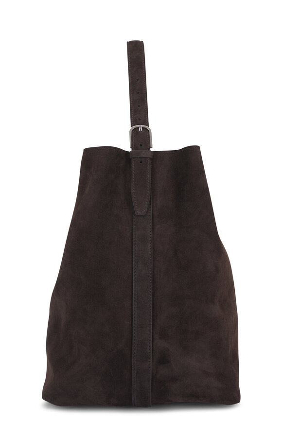 Totême Brown Suede Belted Tote - view 5