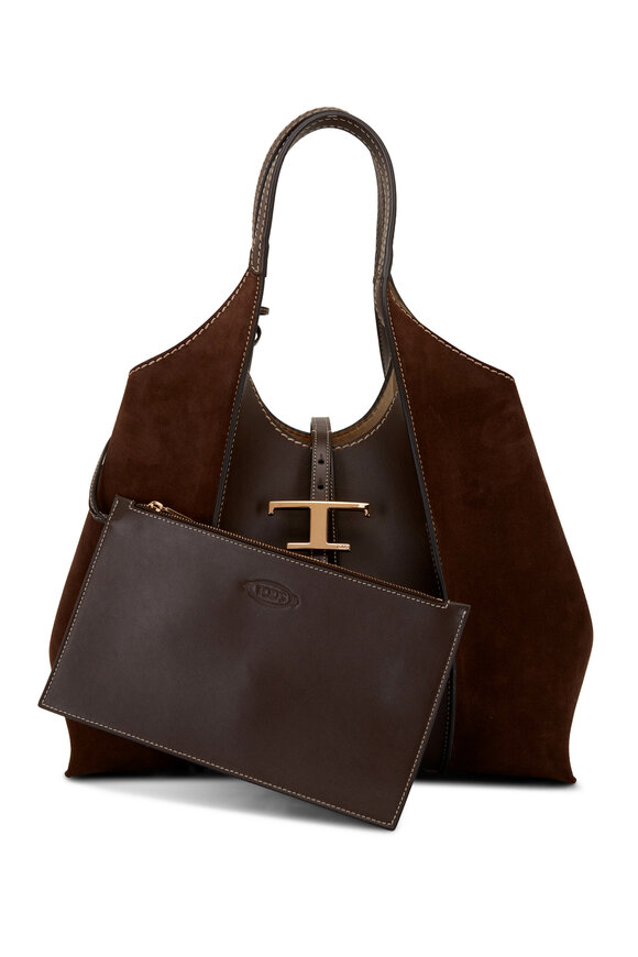 Tod's - Timeless Shopping Bag Brown Leather & Suede Tote