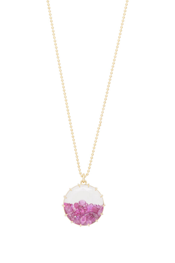 Renee Lewis 18k Yellow Gold Ruby Shake Necklace - view 2