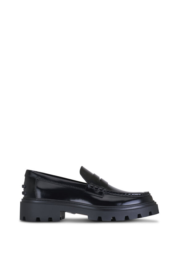 Tod's - Black Leather Chunky Loafer 