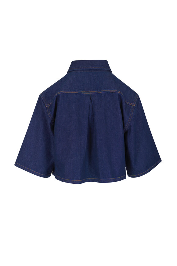 Agolde Tomine Indigo Blue Jean Shirt - view 3