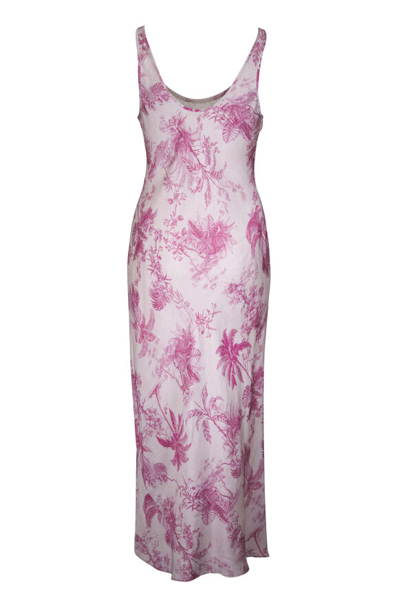 L'Agence Akiya Tan Multi Textured Jungle Toile Tank Dress - view 2