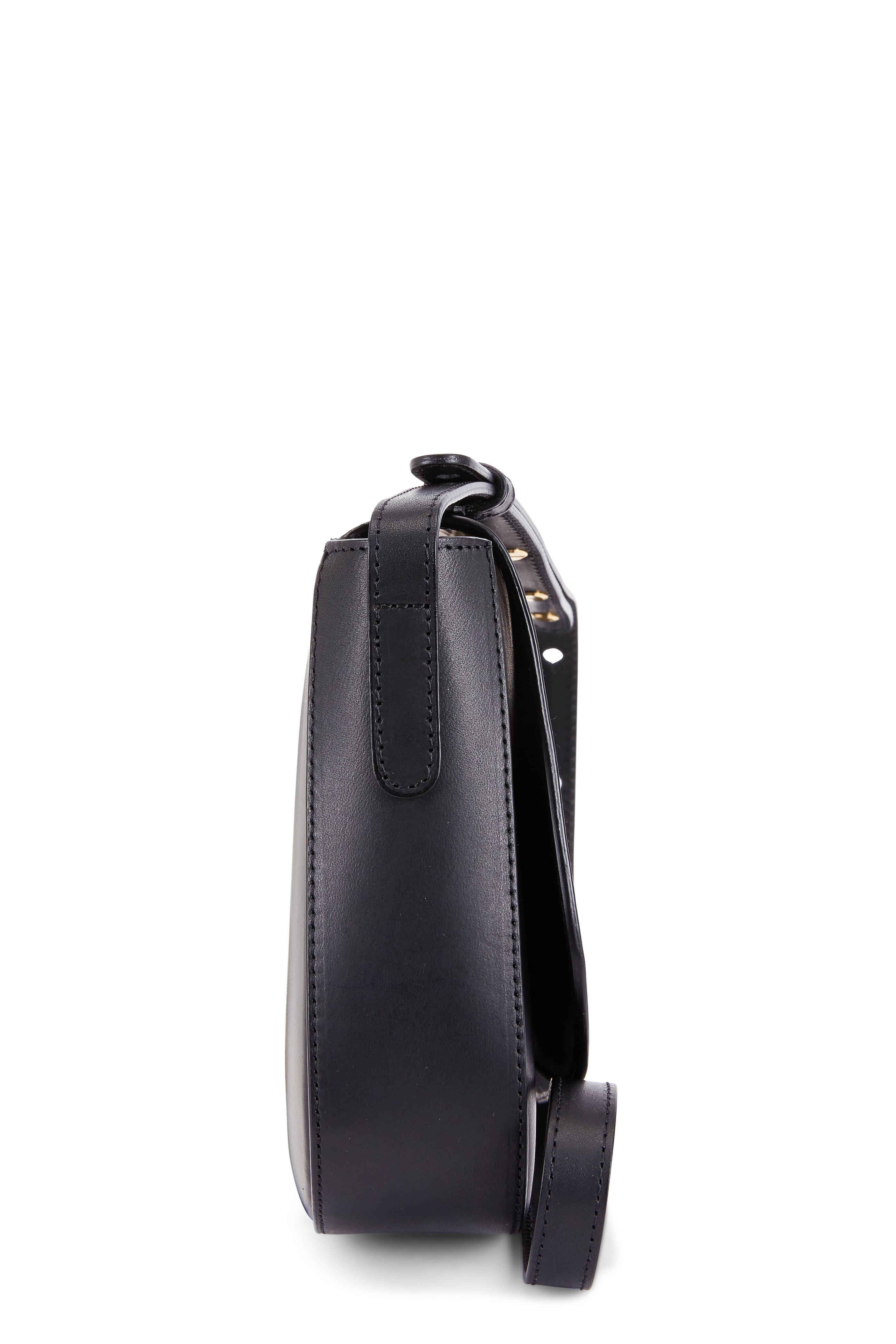 Mansur Gavriel Black Leather Mini Flap Crossbody Bag Mansur Gavriel