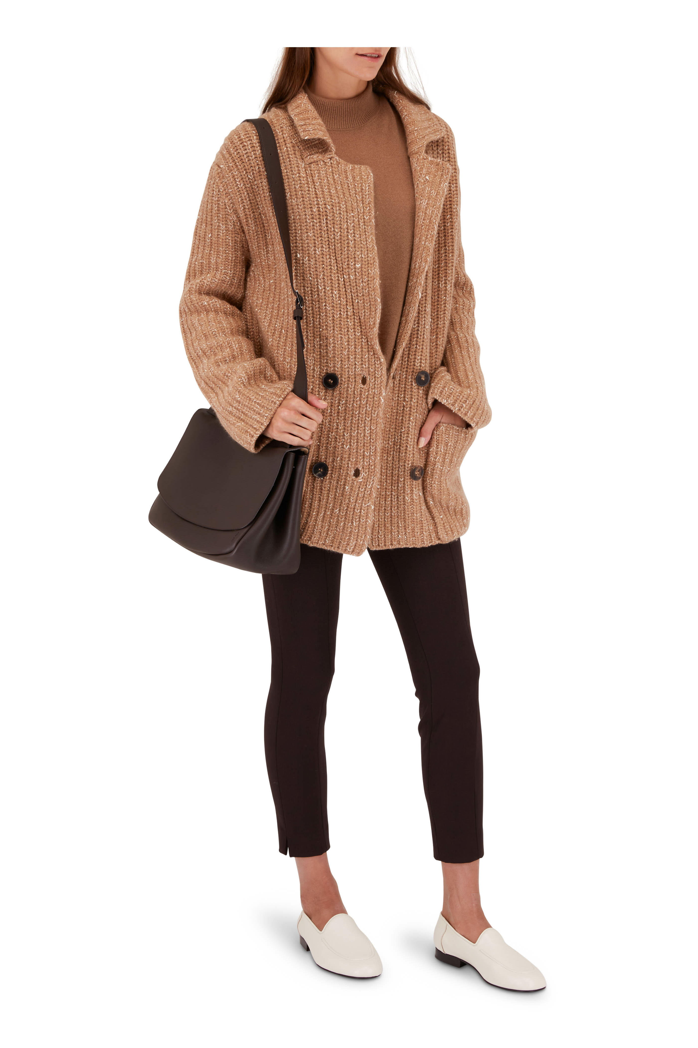 The Row - Mailbag Espresso Grained Leather Small Bag