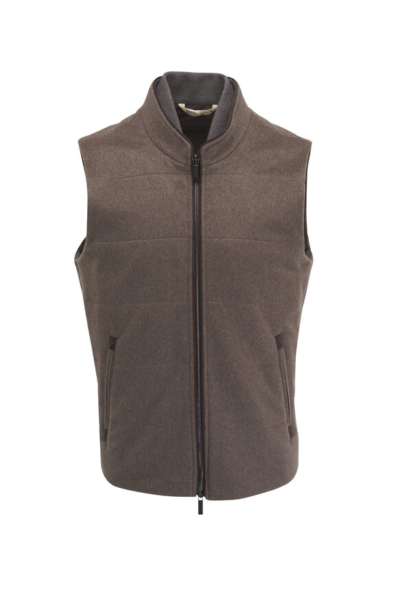 Maurizio Baldassari Medium Brown Cashmere Vest 