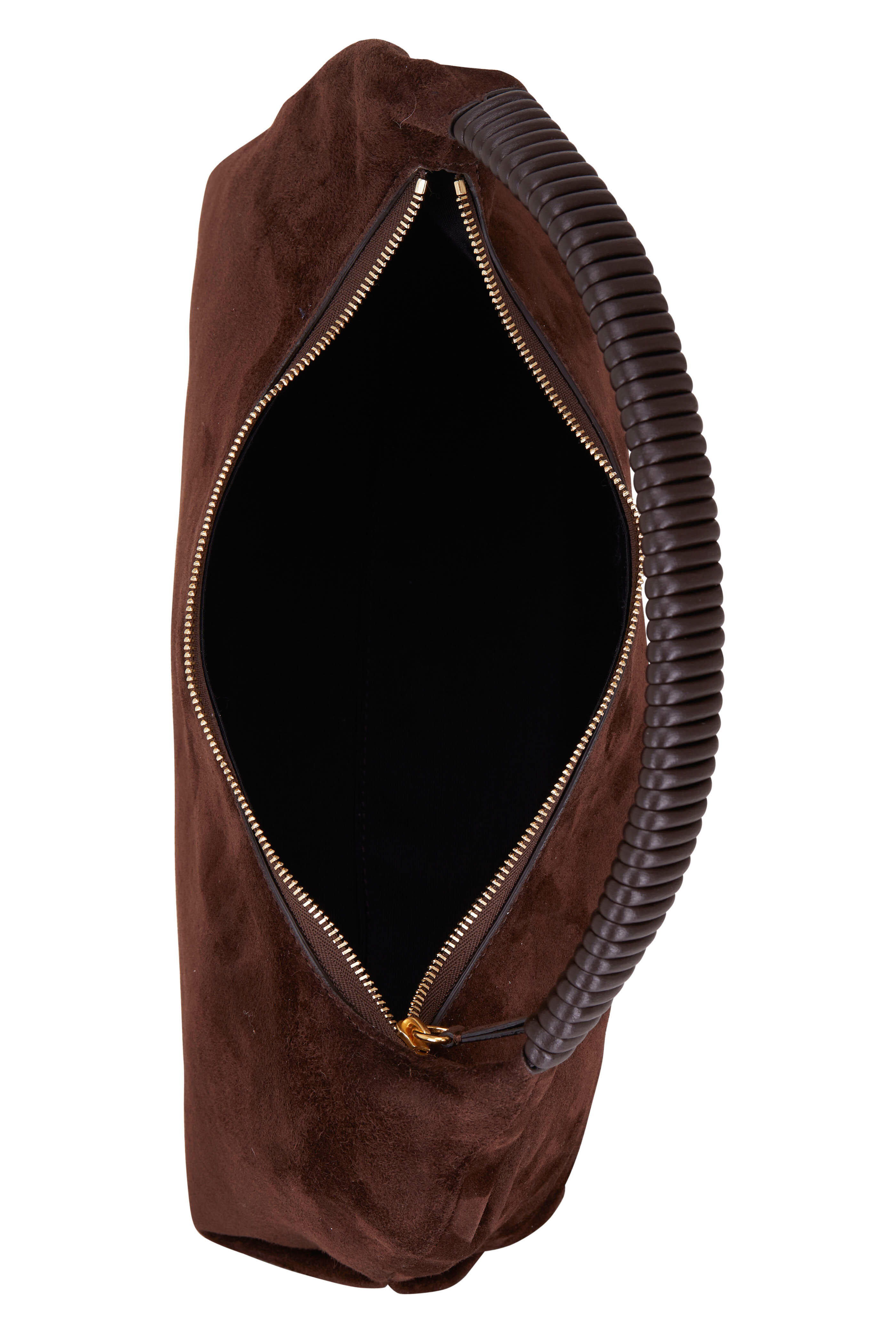 Khaite - The Remi Coffee Suede Hobo Bag