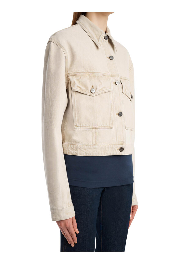 Khaite Tomer Beige Denim Jacket - view 3