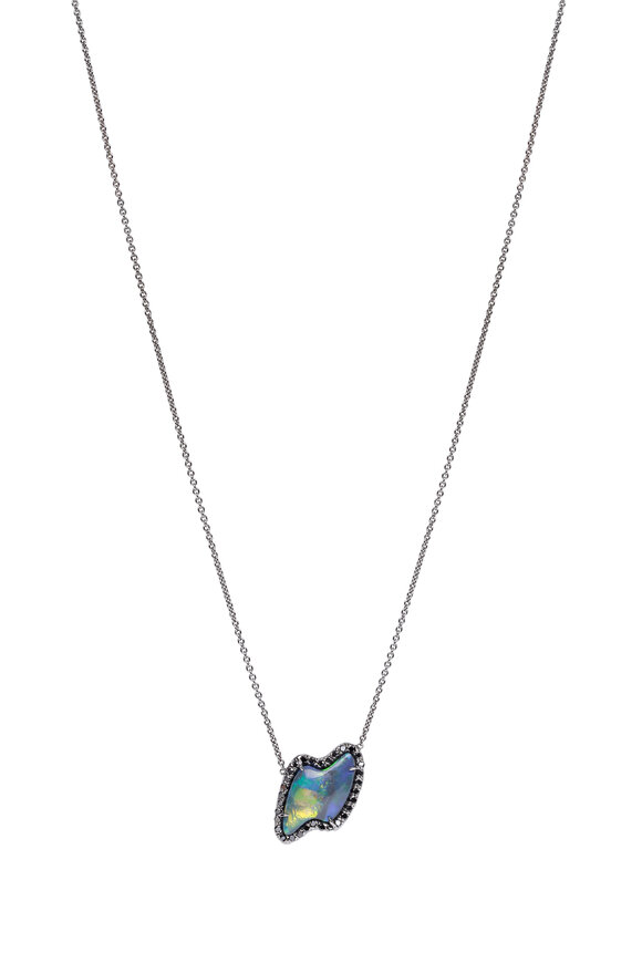 Kimberly McDonald - 18K Gold Lightning Ridge Opal & Diamond Necklace