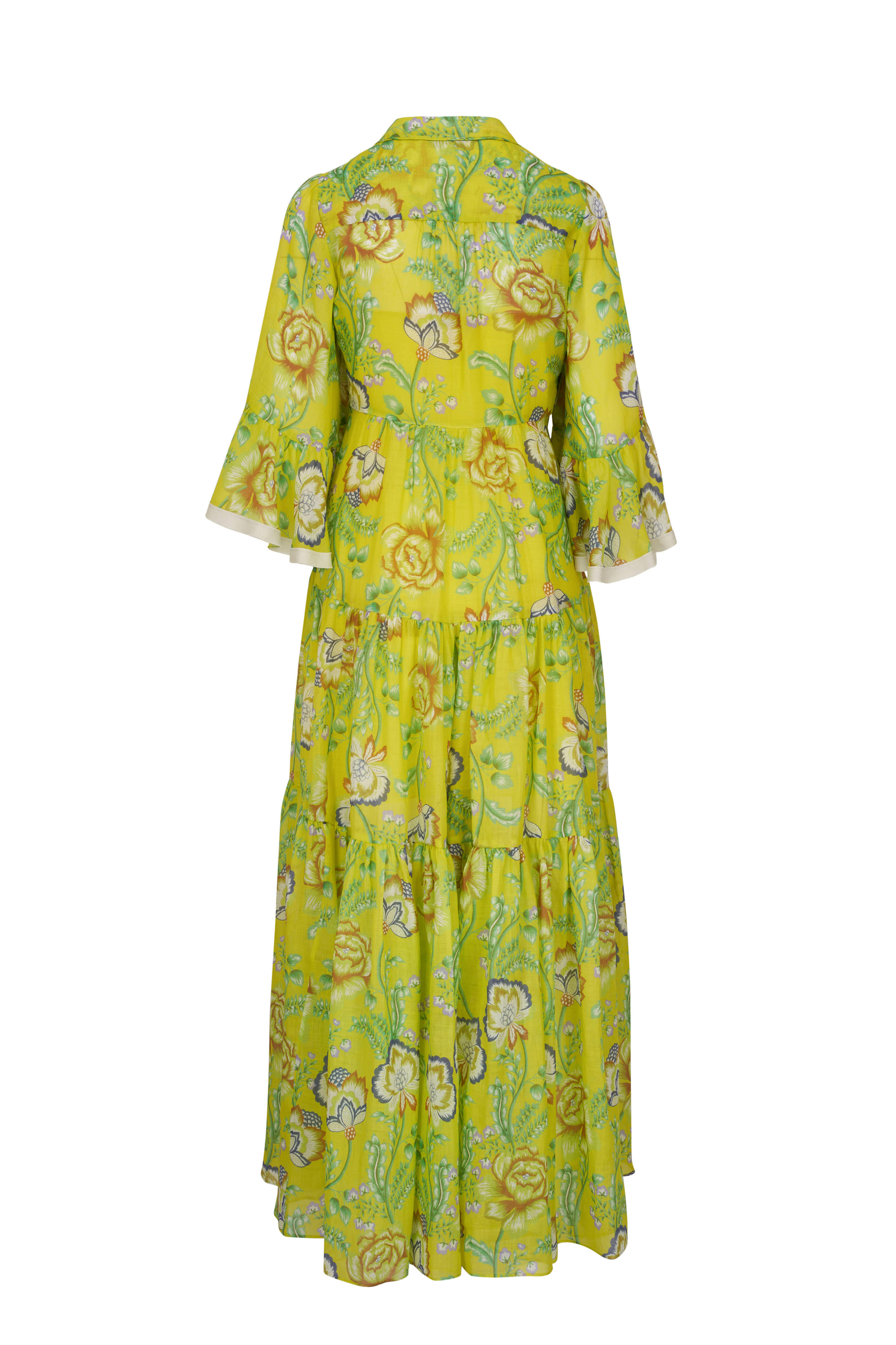 Dorothee Schumacher - Natural Volumes Yellow Floral Ruffle Maxi Dress
