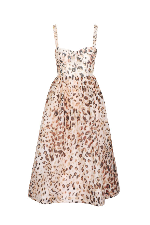 Cara Cara Phoebe Blush Cheetah Midi Dress