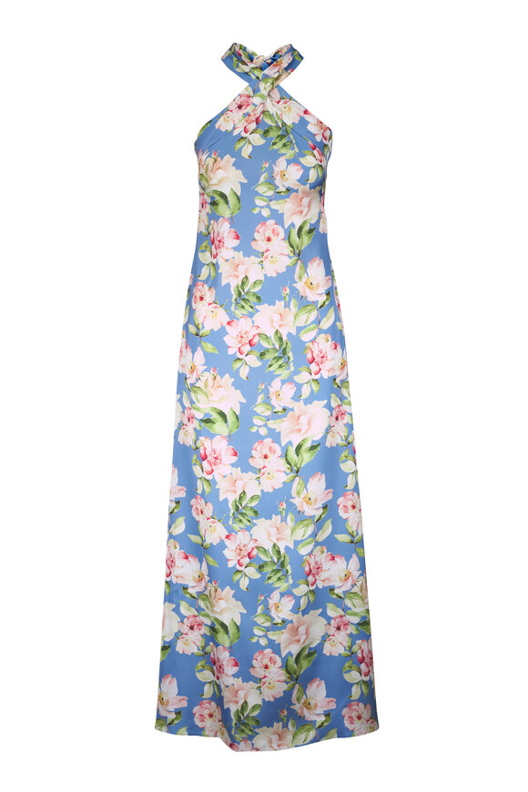 Sachin + Babi Laurant Twilight Camellias Halter Gown