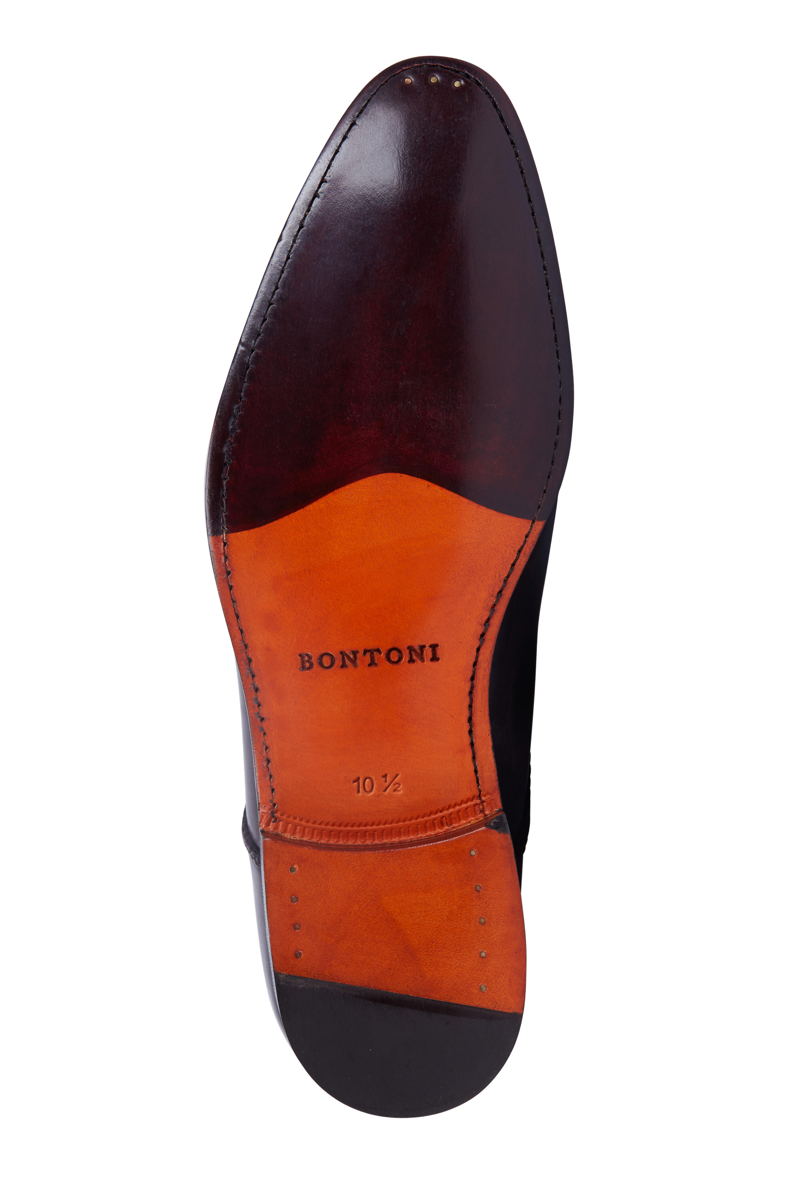 Bontoni - D'Amore Grey Leather Cap-Toe Derby Shoe