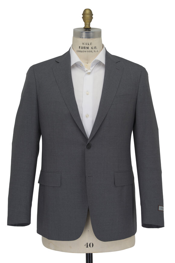 Canali Kei Light Gray Wool Suit - view 2