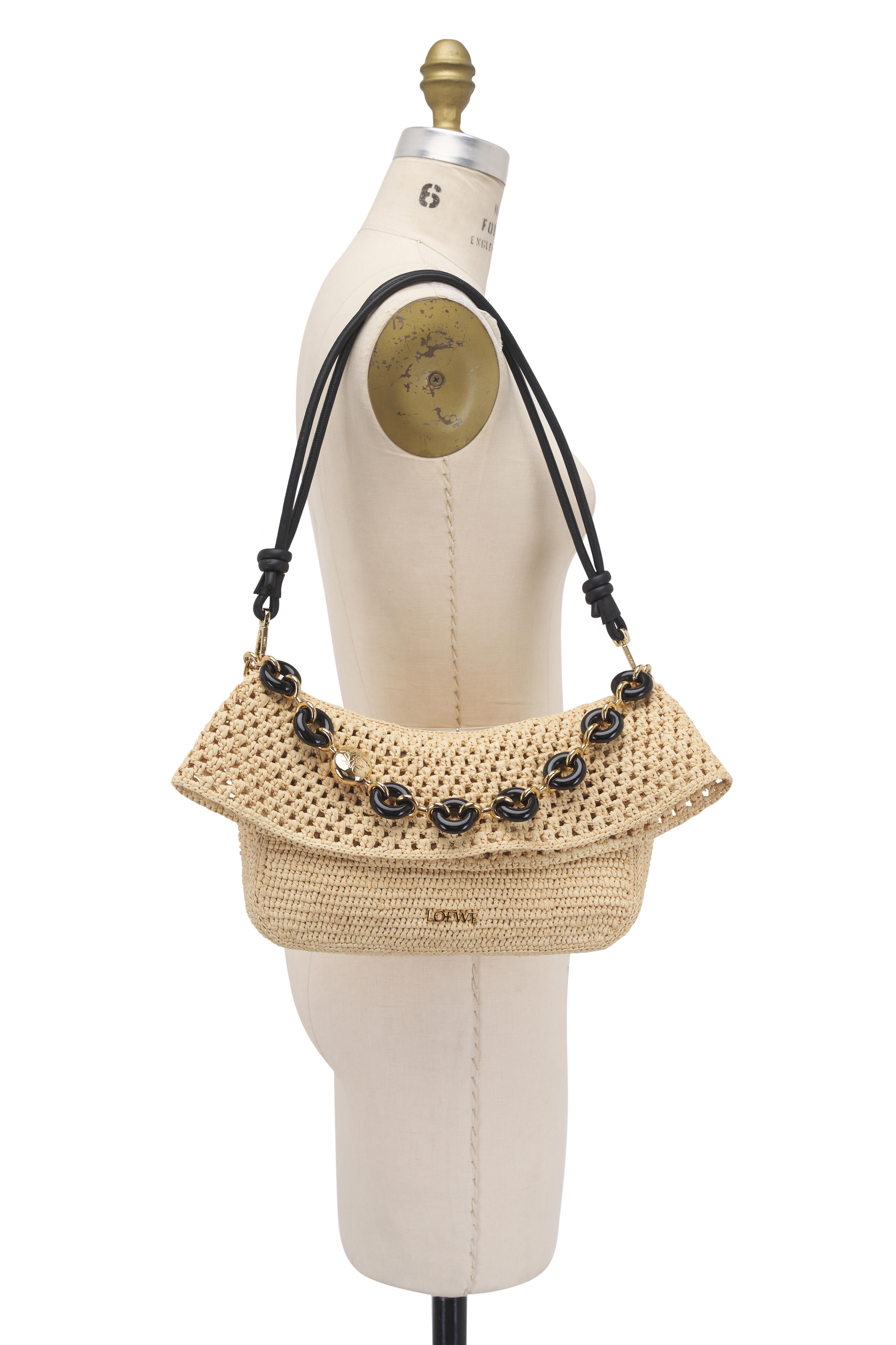 Loewe - Ola Natural Small Fold Over Chain Bag | Mitchell Stores Loewe - Ola Natural Small Fold Over Chain Bag | Mitchell Stores