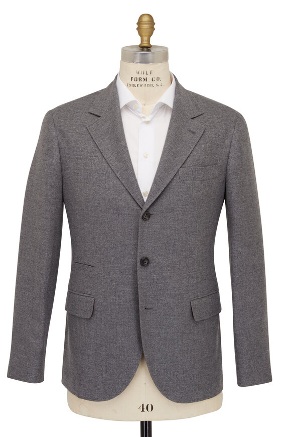 Brunello Cucinelli - Gray Cashmere & Silk Sportcoat