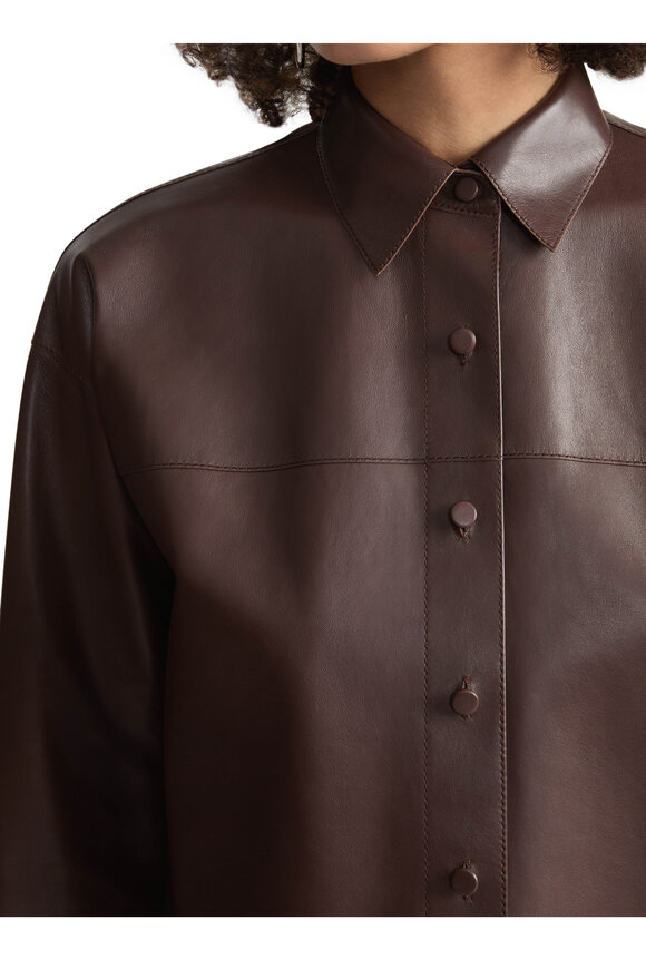 Lafayette 148 New York - Copper Nappa Leather Shirt Jacket