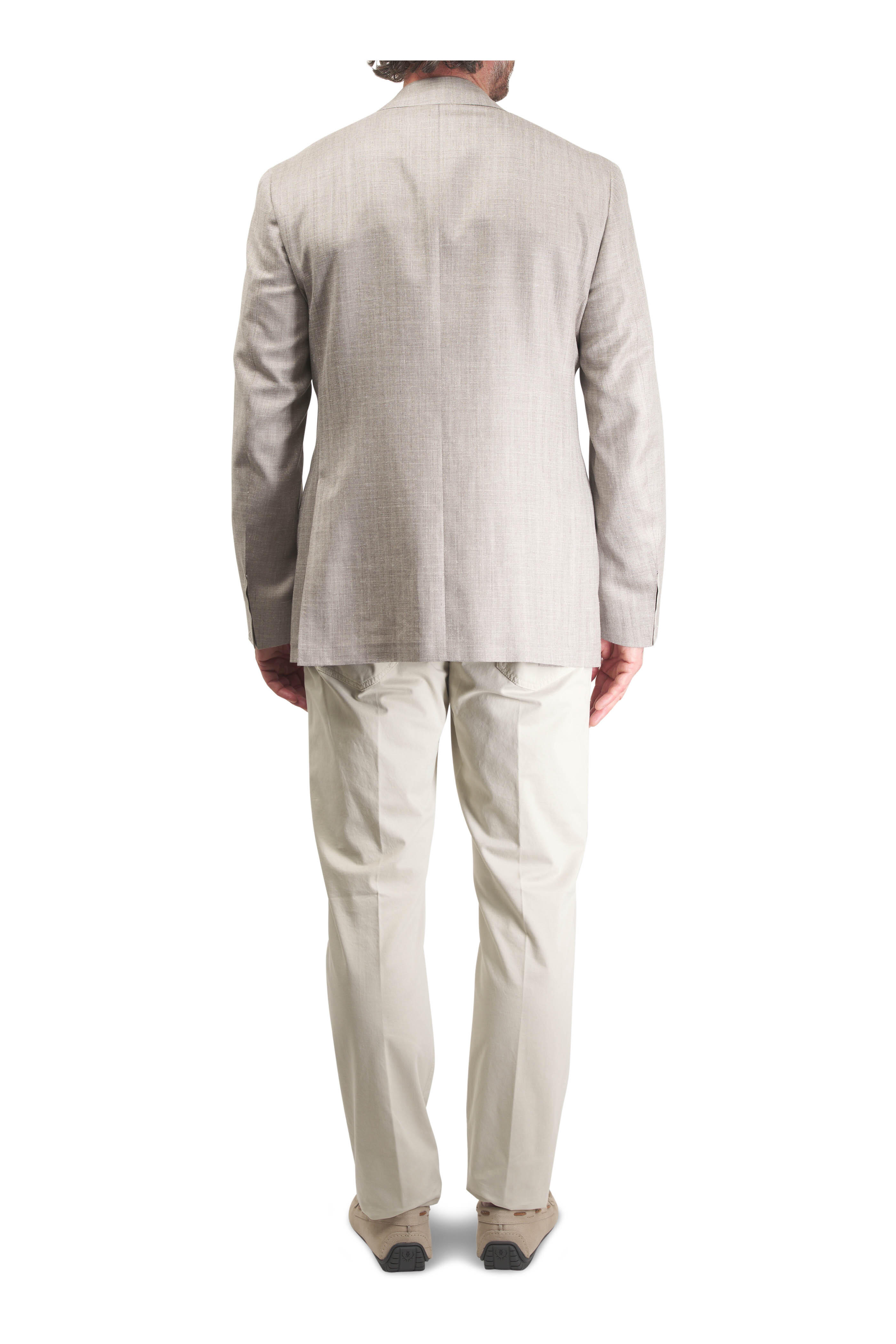 Marco Pescarolo - Beige Supima Cotton Five Pocket Pant