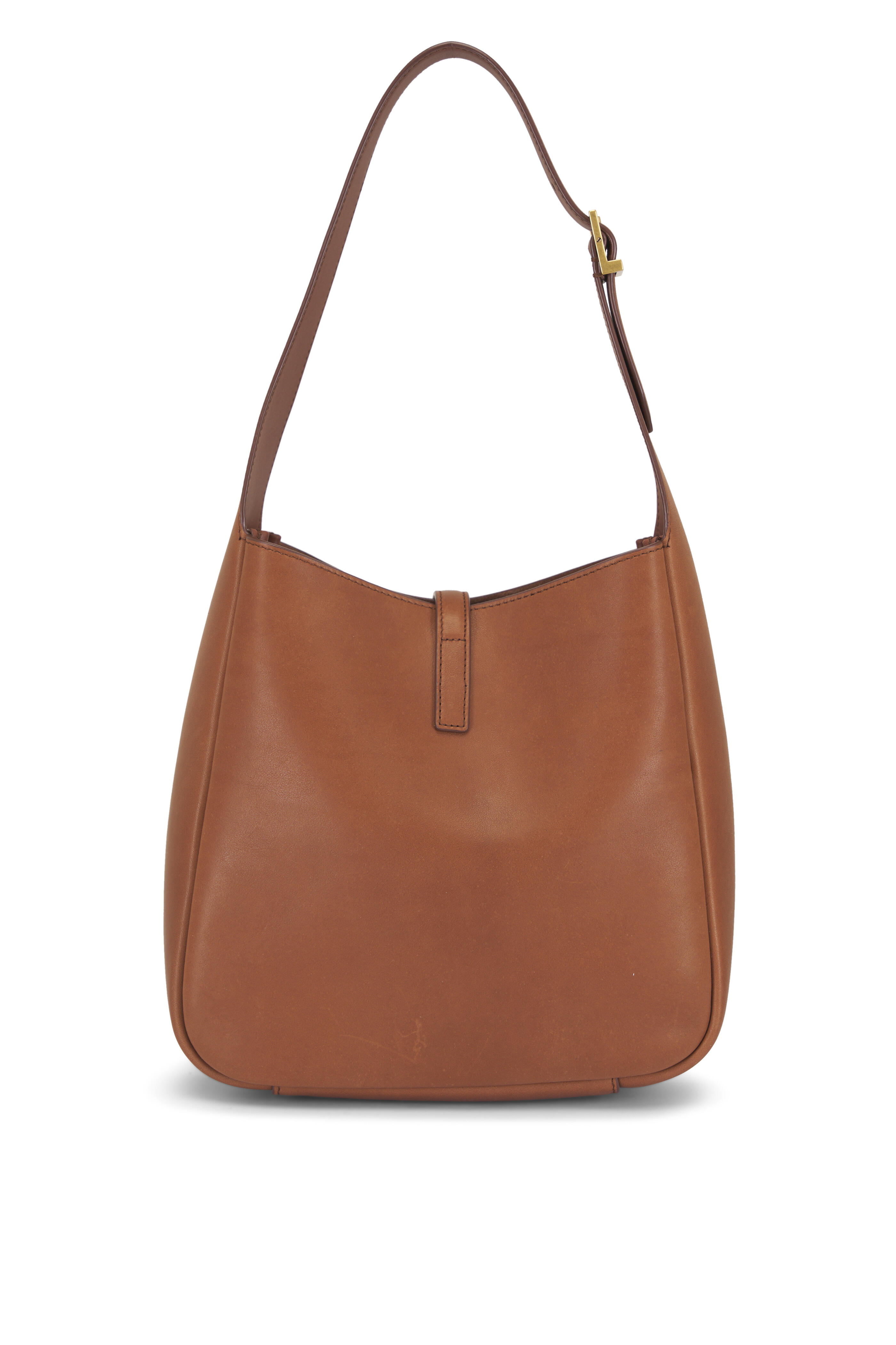 Saint Laurent - Small Le 5 À 7 Supple Toasted Brown Leather Bag