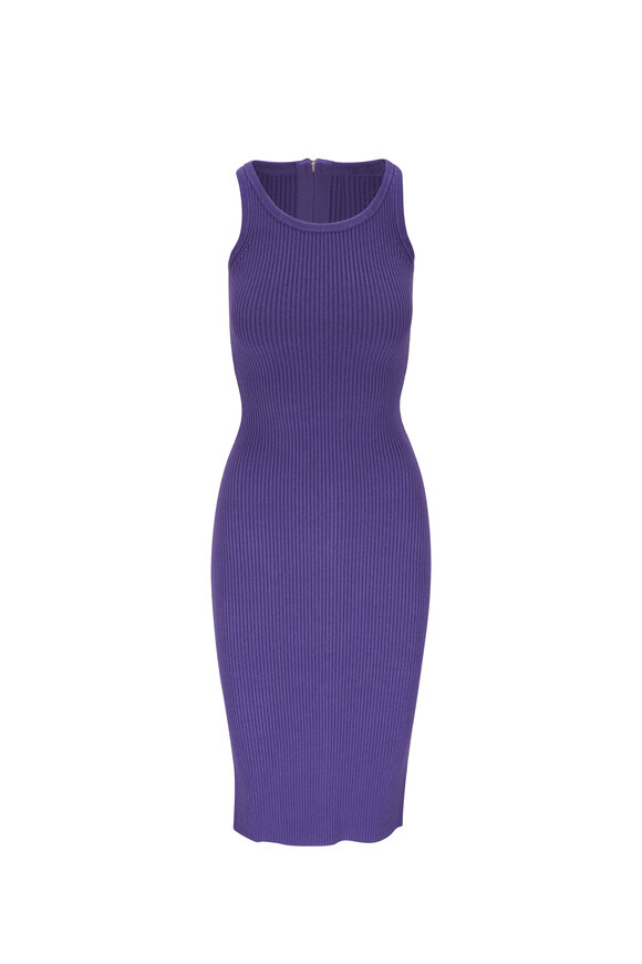 Michael Kors Collection - Violet Ribbed Sheath Dress