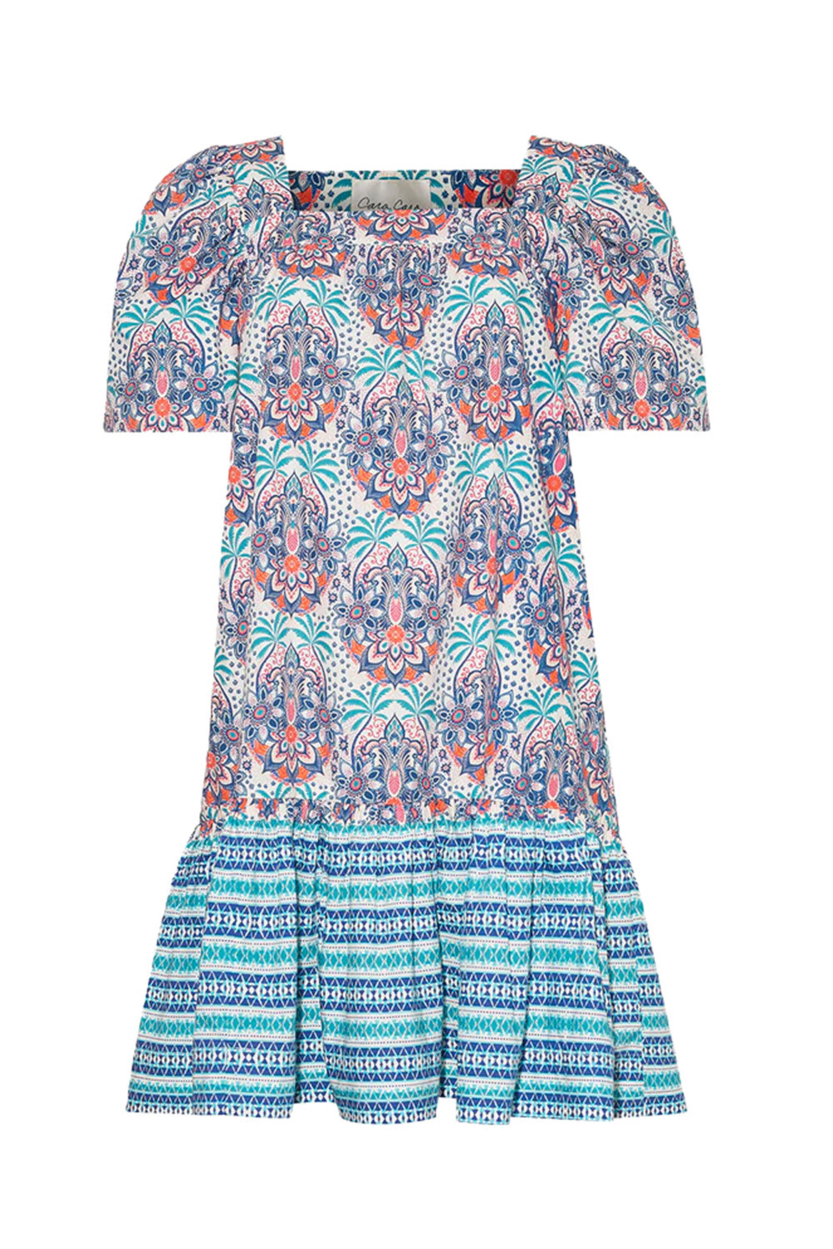 Cara Cara - Palm Teal Janie Dress