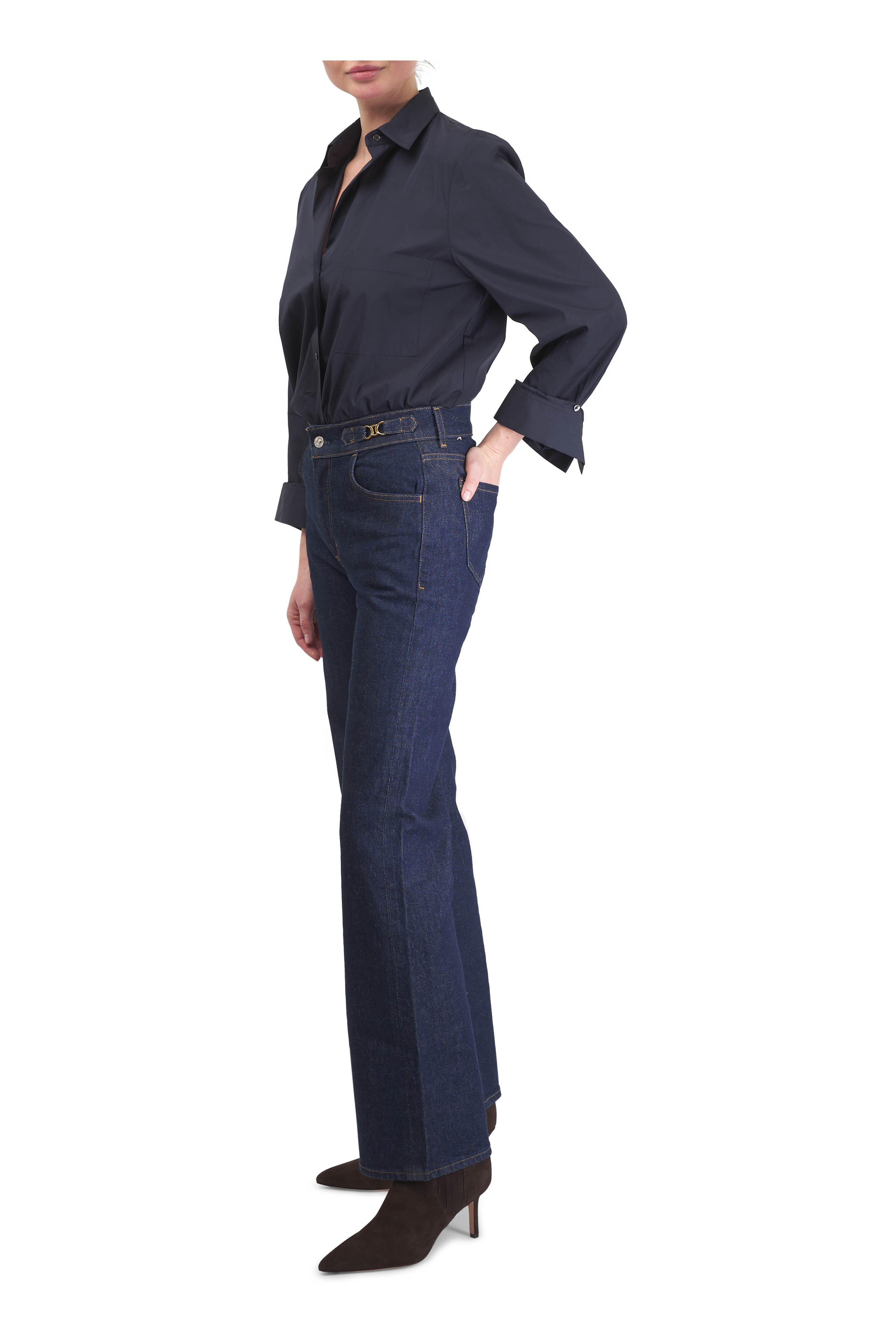 Veronica Beard - Lisa Espresso Suede Boot, 70mm