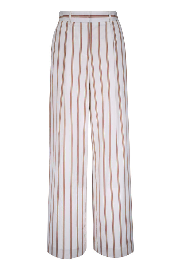 TWP Hudson St. White & Khaki Stripe Pant - view 1