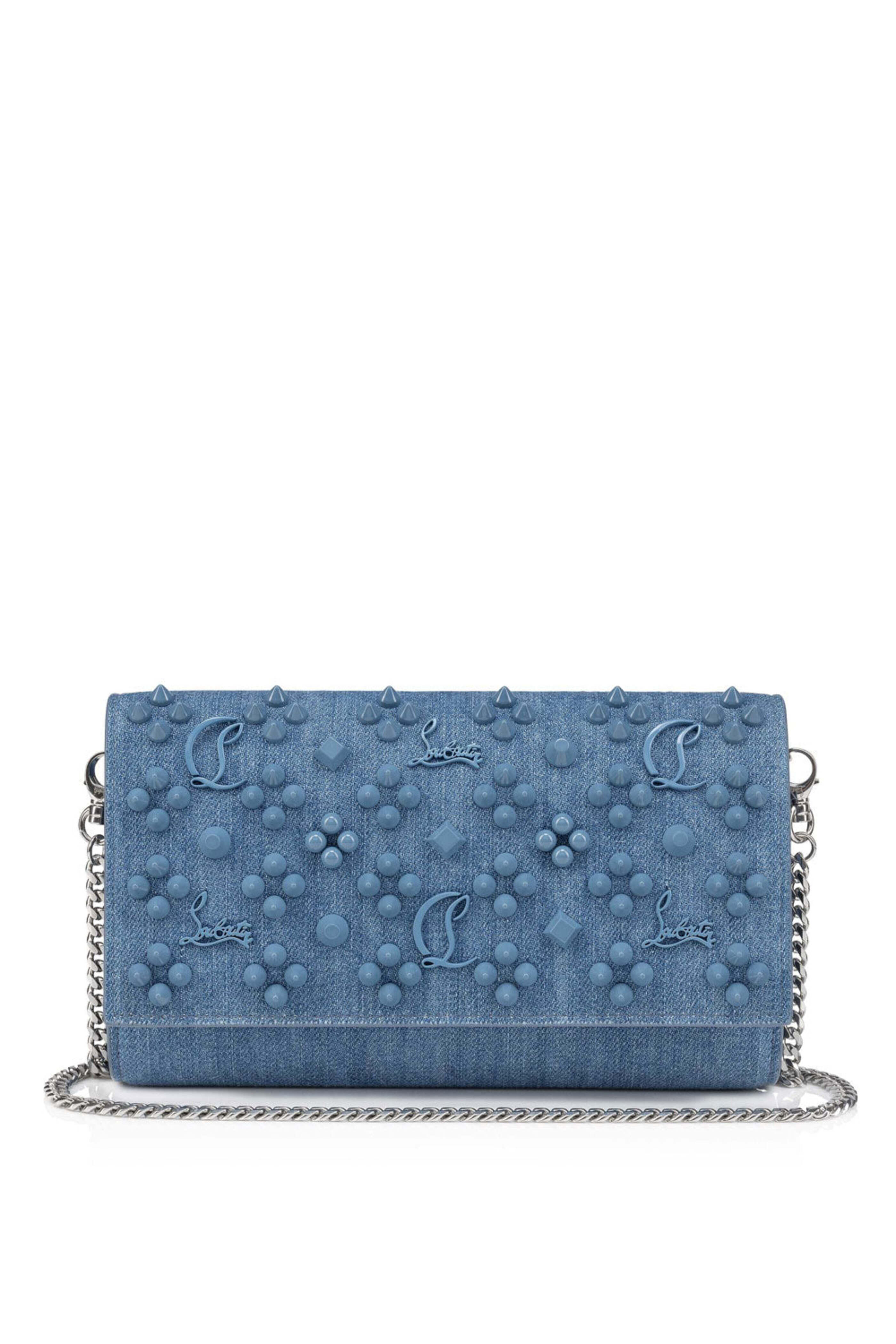 * Christian Louboutin *Paloma スタッズ付き ショルダーバッグ Black Paloma embellished patent-leather shoulder bag